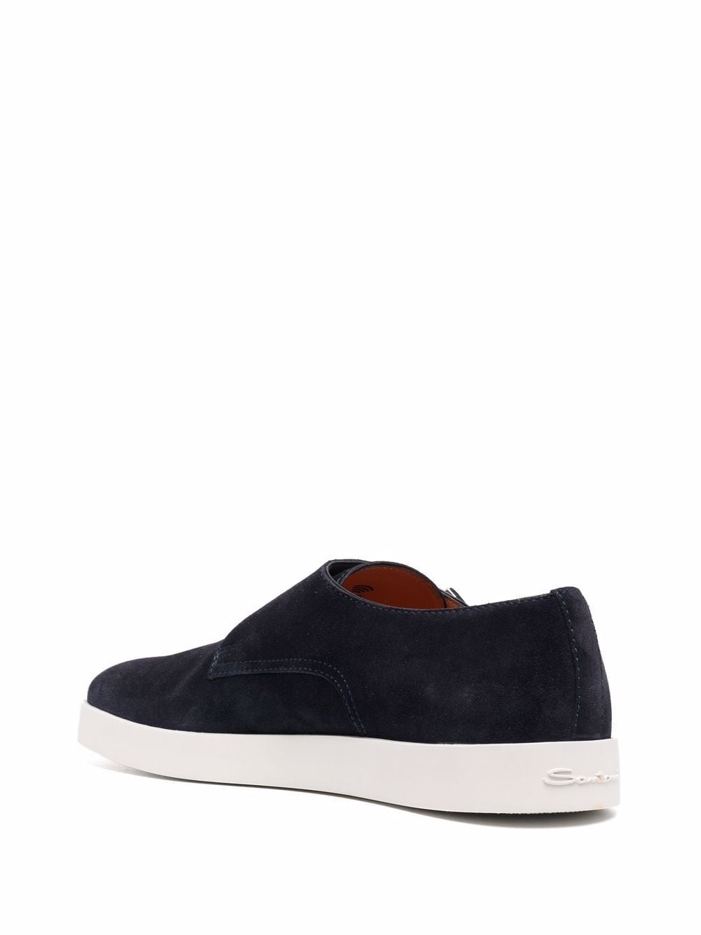double-buckle suede monk shoes - 3