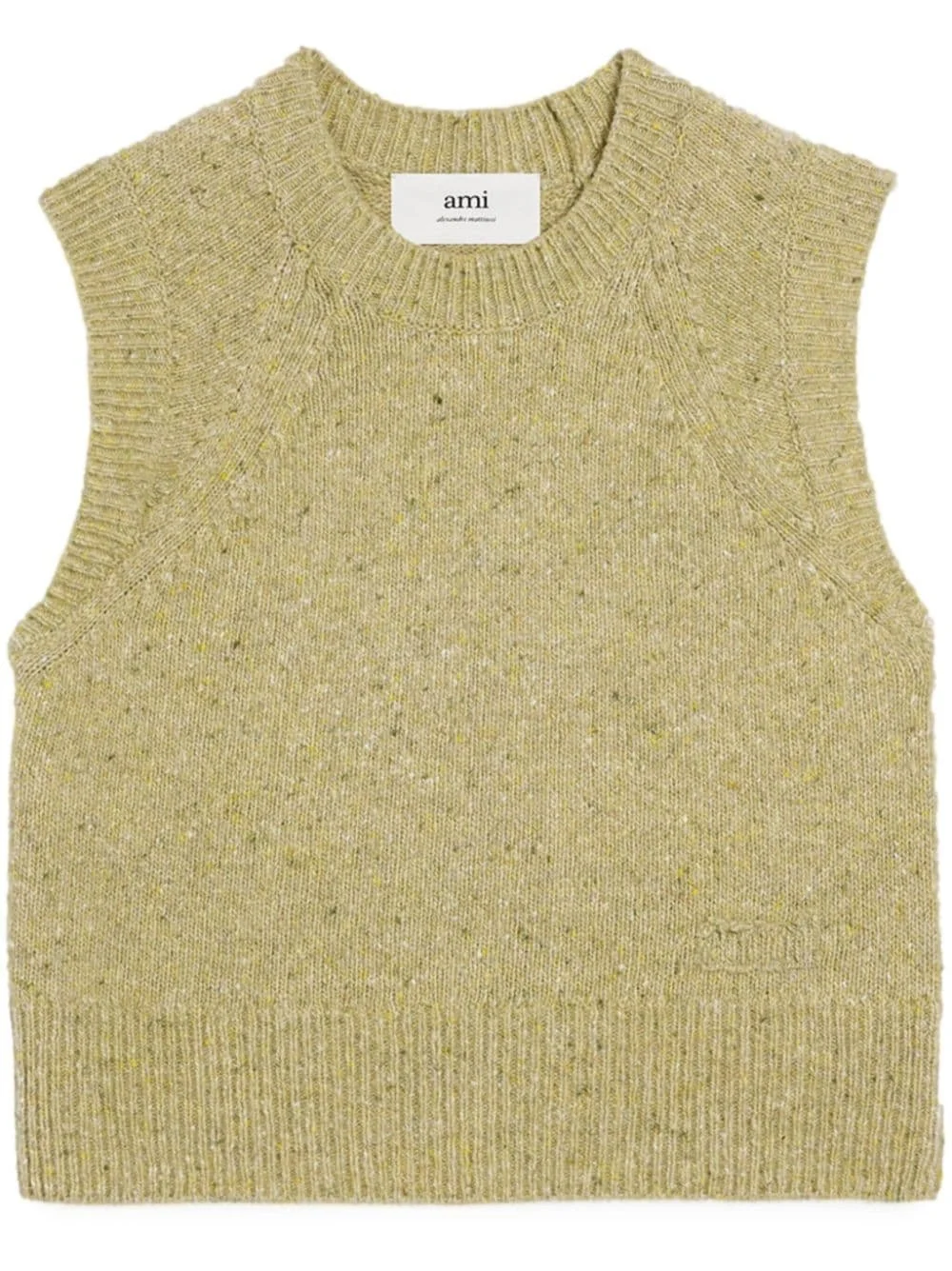 logo-embroidered knitted vest - 1