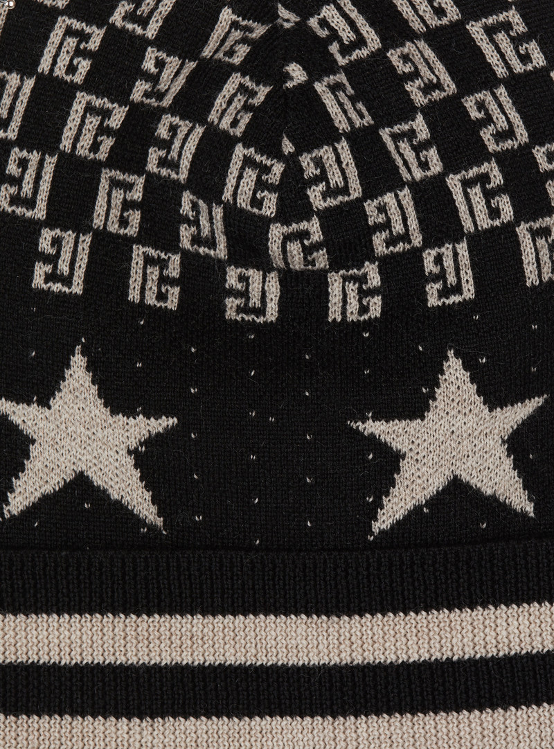 Balmain Mini monogram and stars beanie outlook