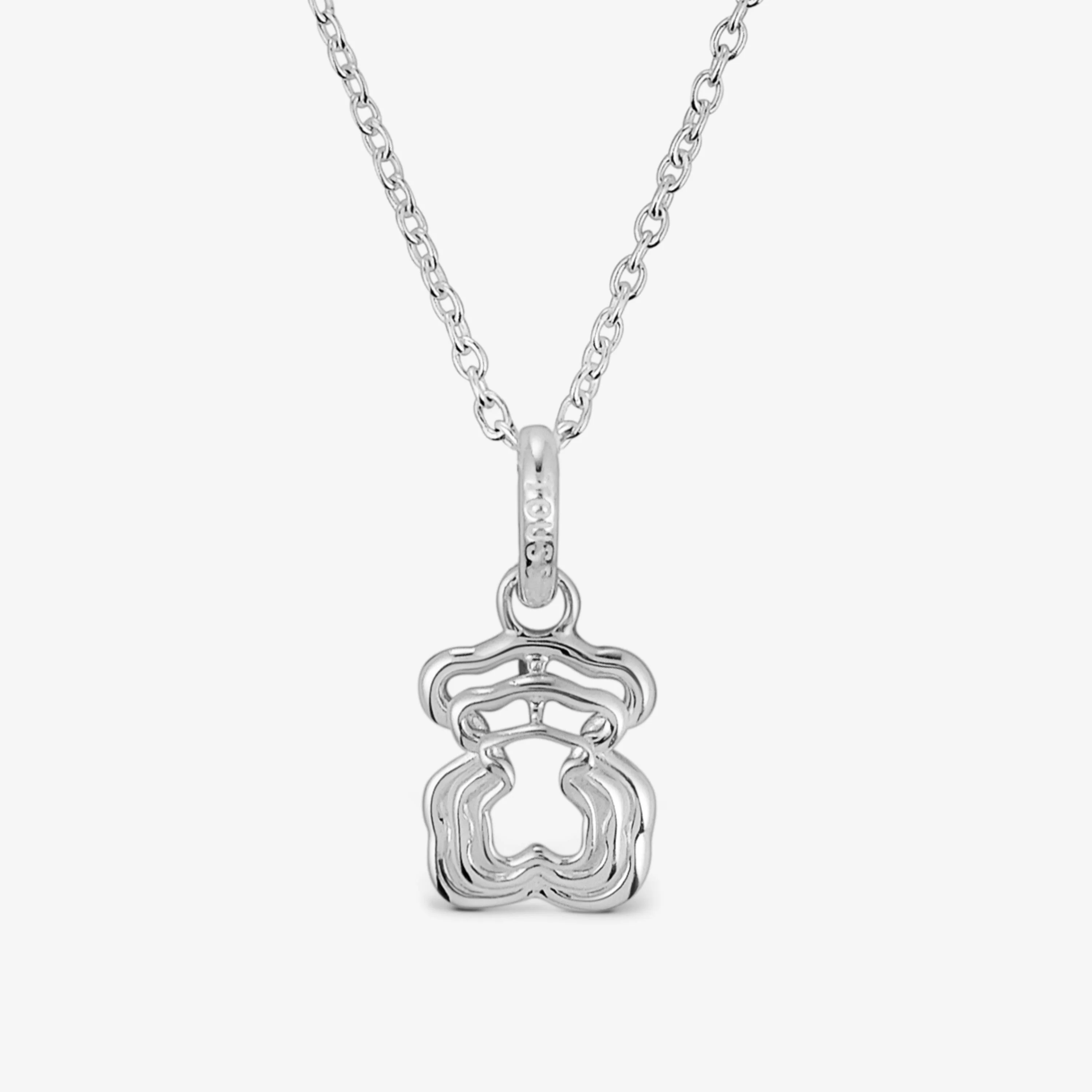 Bickie silver triple bear Necklace - 1