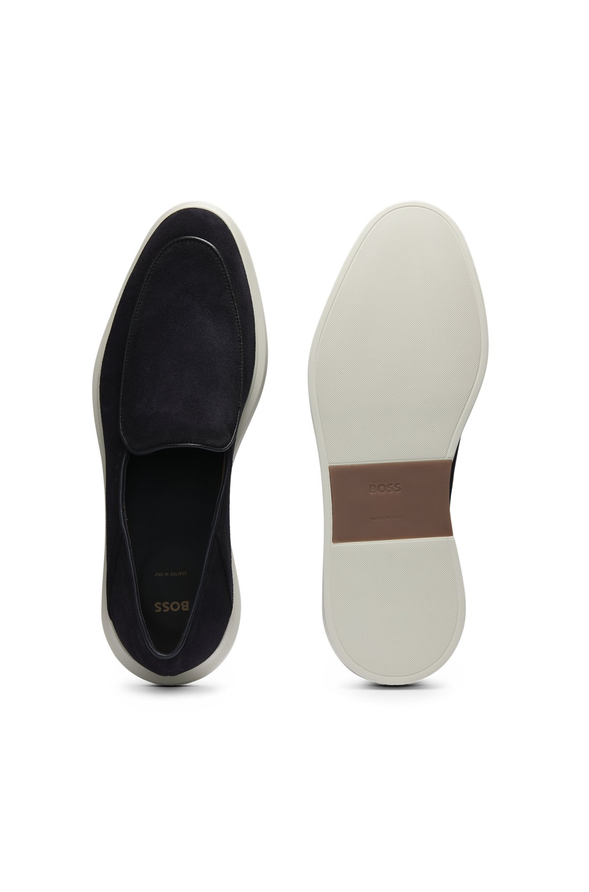 SUEDE LOAFERS WITH LOGO DETAILS - 4