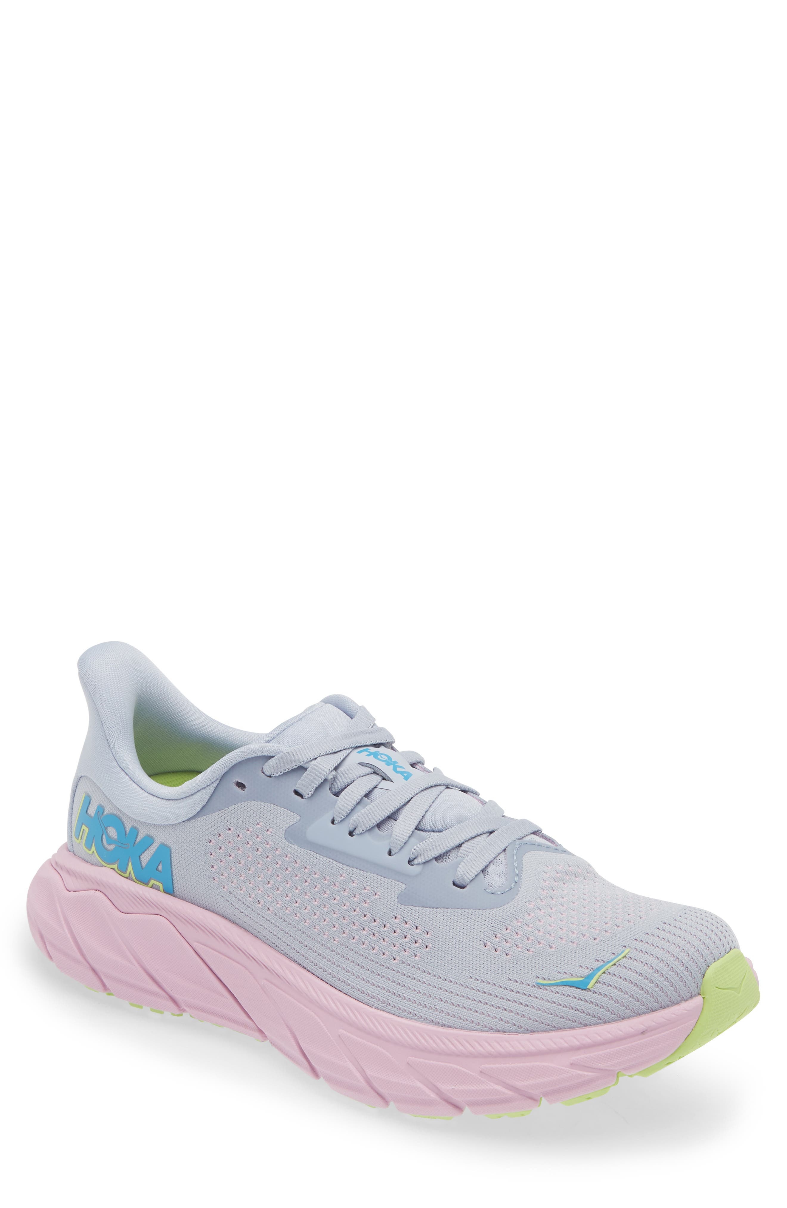 HOKA Arahi 7 Running Shoe in Gull /Pink Twilight at Nordstrom - 1