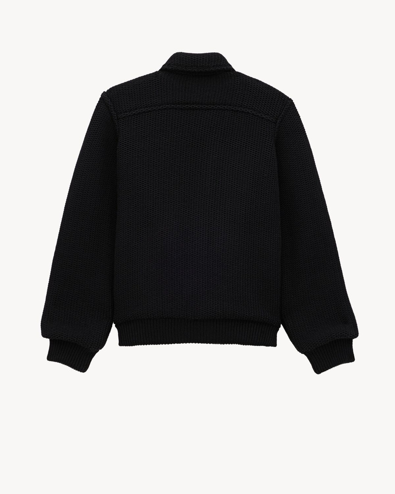 SAINT LAURENT KNIT BOMBER IN WOOL outlook