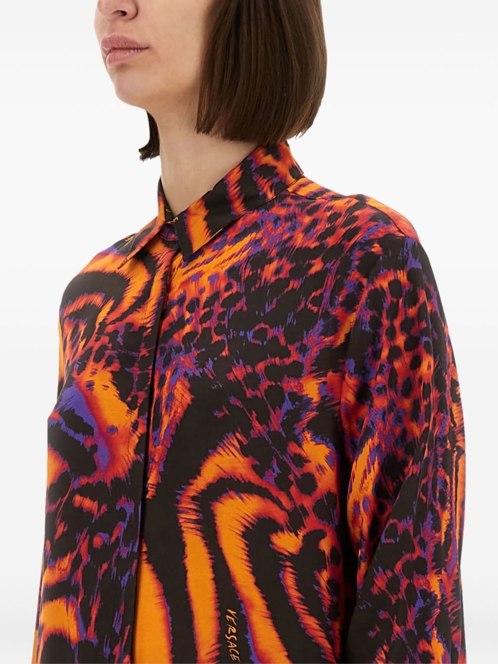abstract animal-print shirt - 4