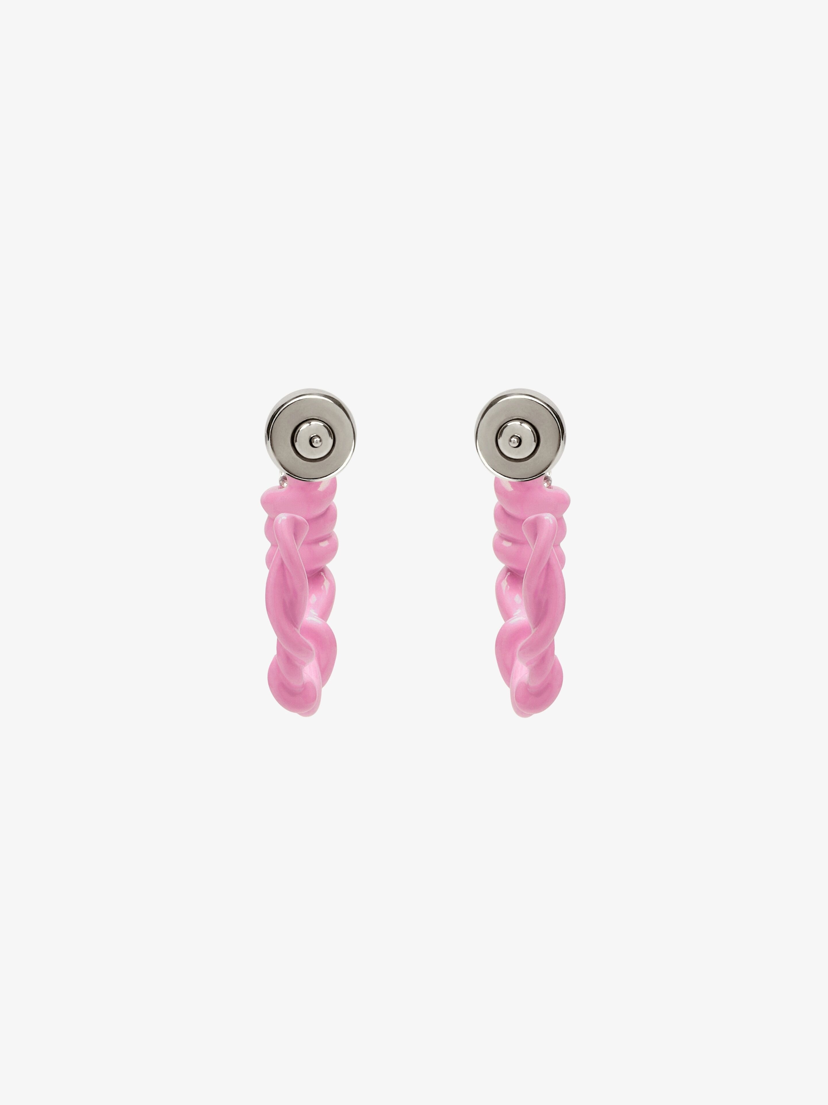 TWISTED EARRINGS IN METAL, ENAMEL AND CRYSTALS - 2