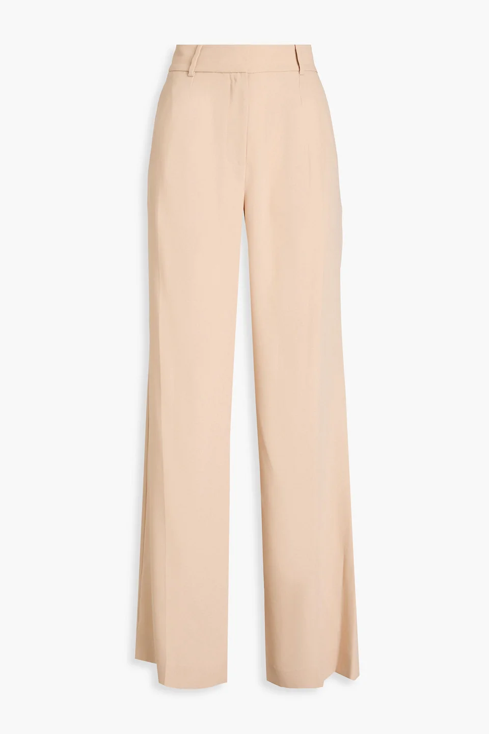 Pleated satin-crepe wide-leg pants - 1