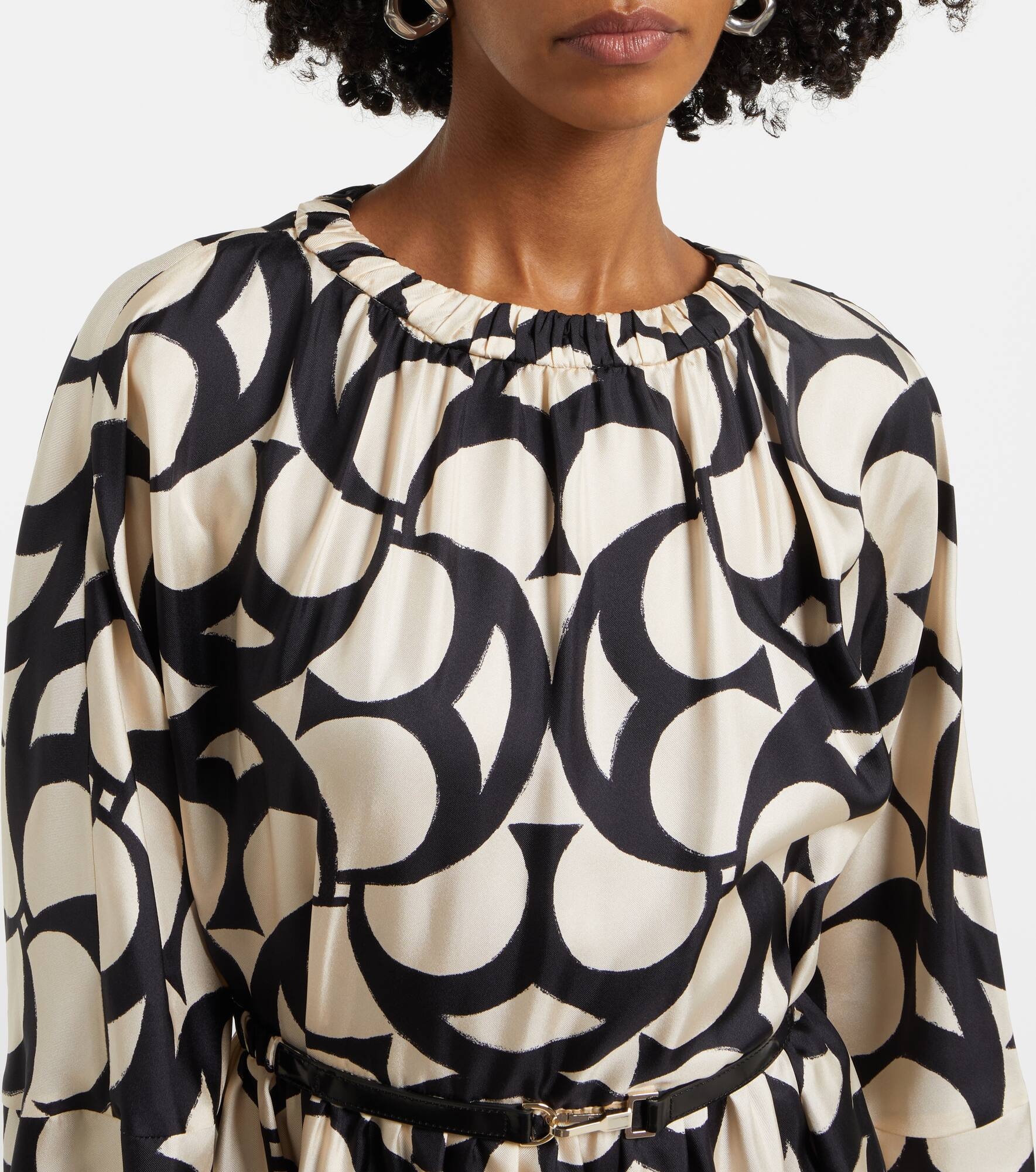 Nina silk twill maxi dress - 4