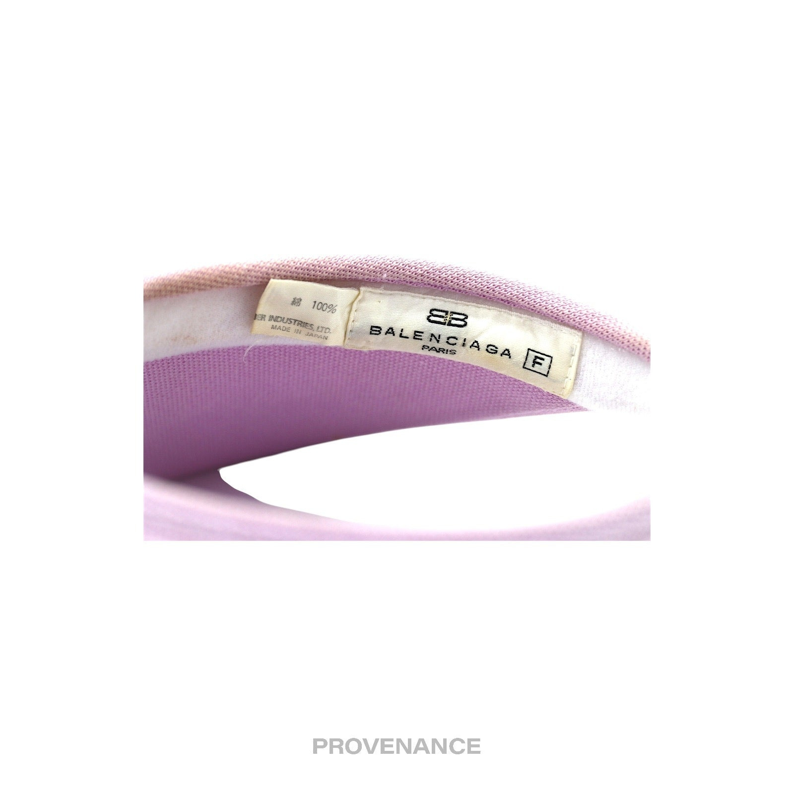 Balenciaga Logo Embroidered Visor - Lavender Geometric - 10