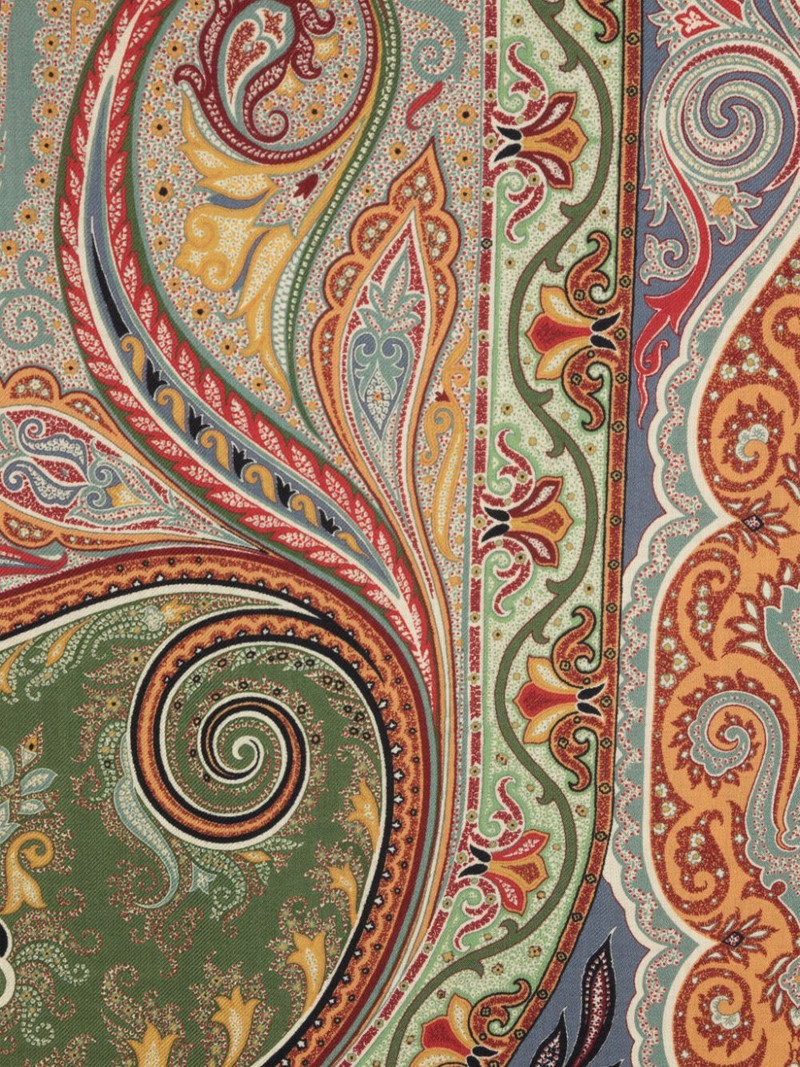 Etro paisley-print wool-blend scarf outlook