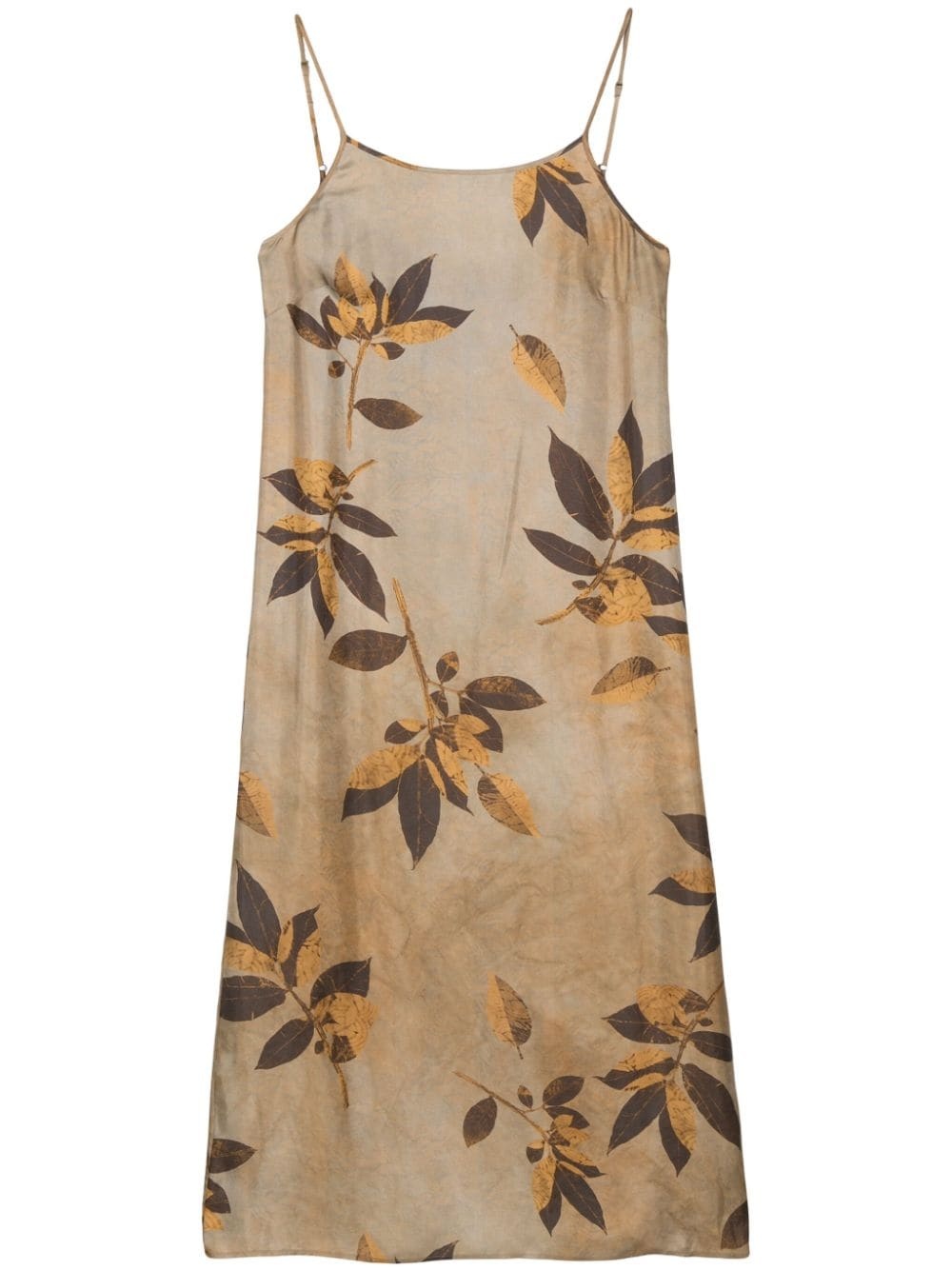 Anaya leaf-print midi dress - 1