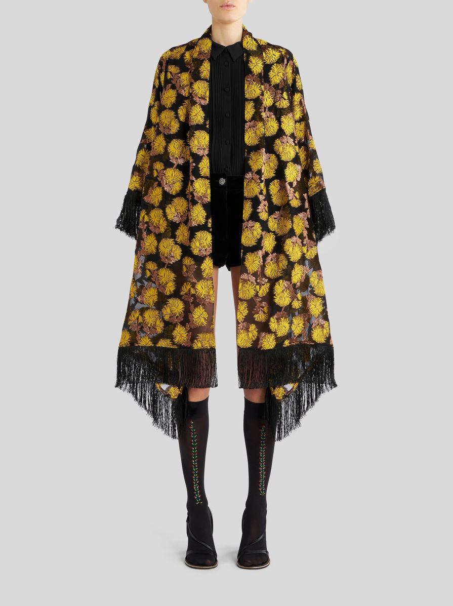 SHRUG JACKET WITH DAHLIAS - 3