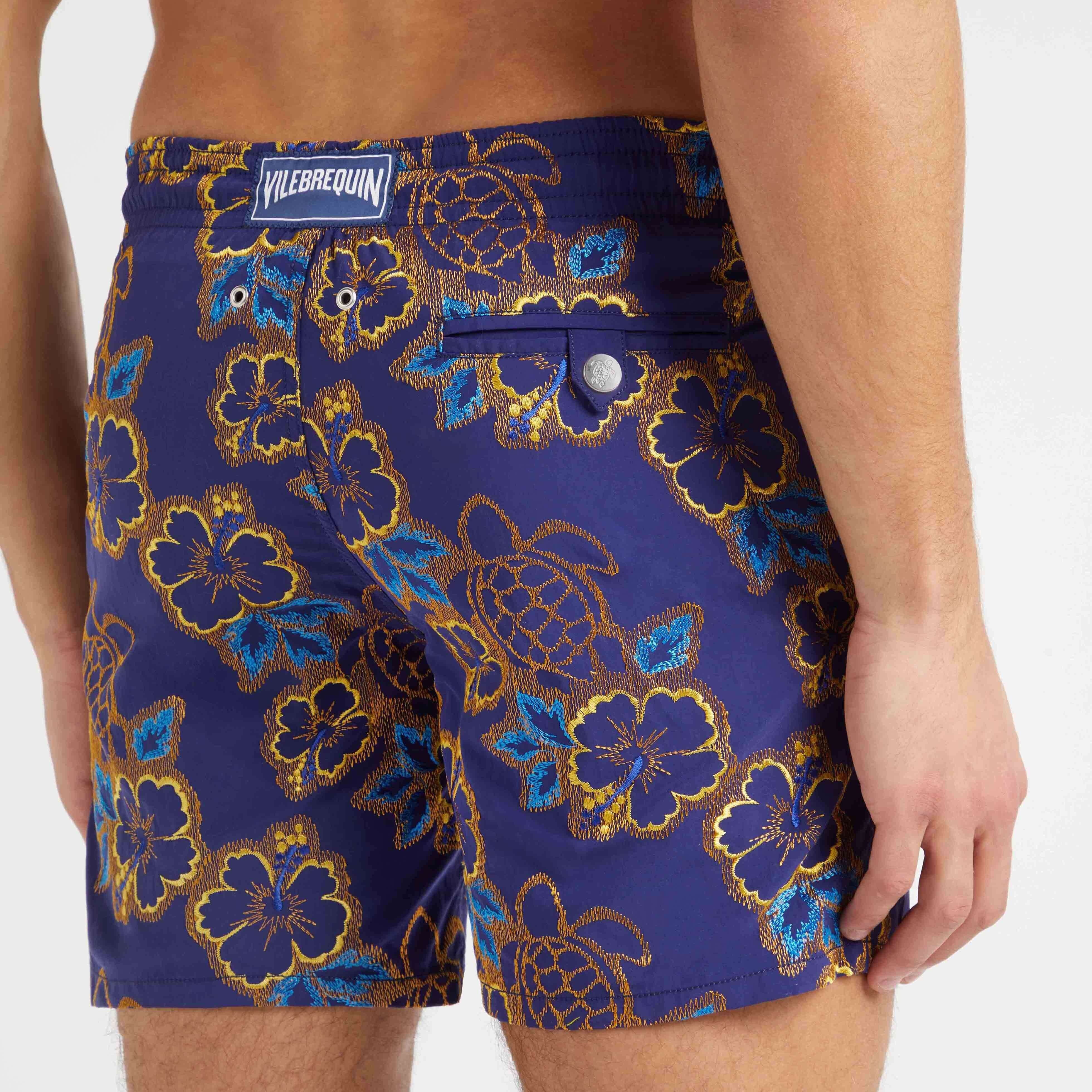 Men Swim Trunks Embroidered Hibiscus - Limited Edition - 6