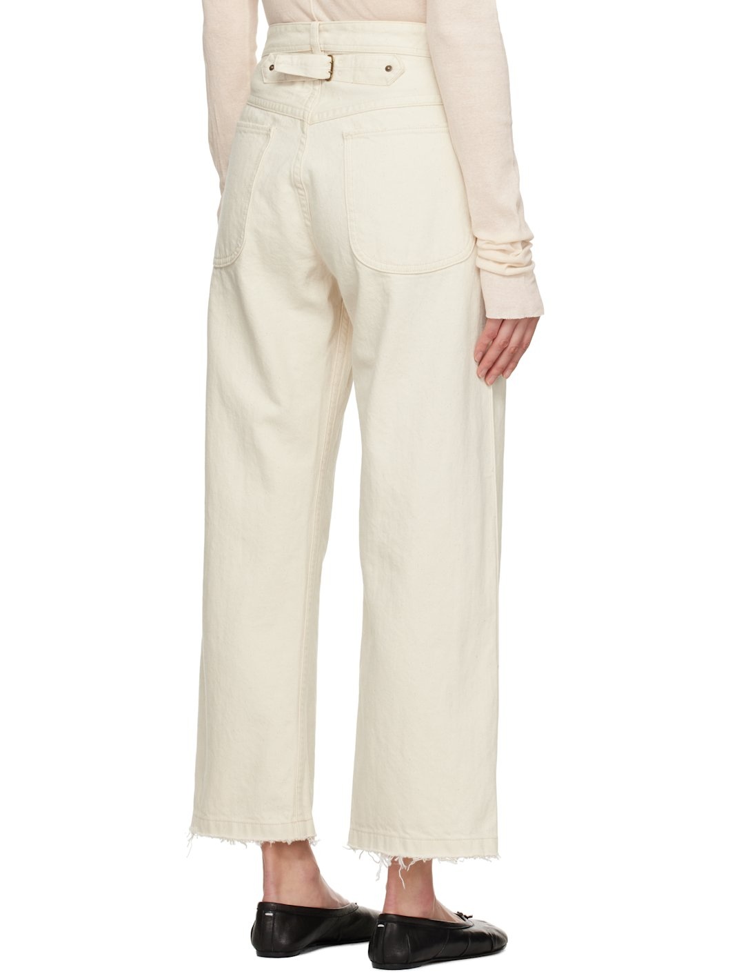 Off-White Frayed Jeans - 3