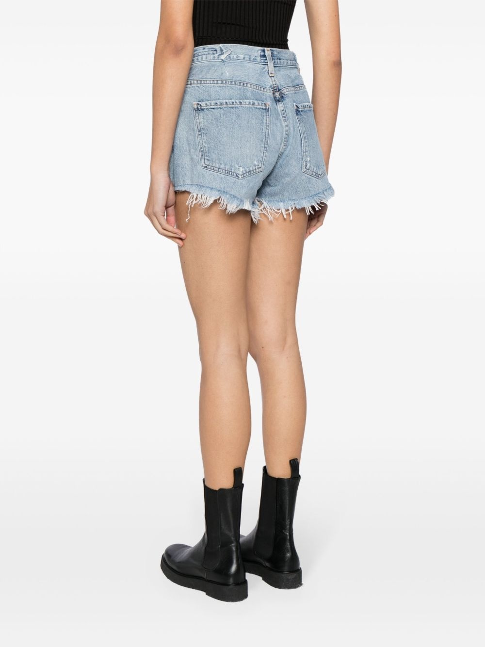 Corey frayed denim shorts - 4