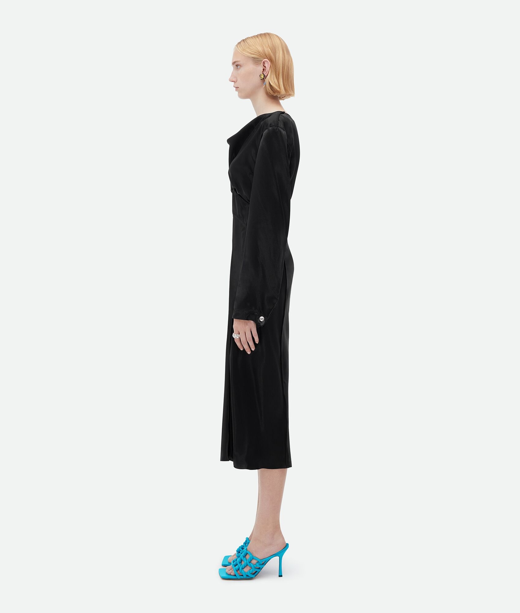 fluid satin dress - 2