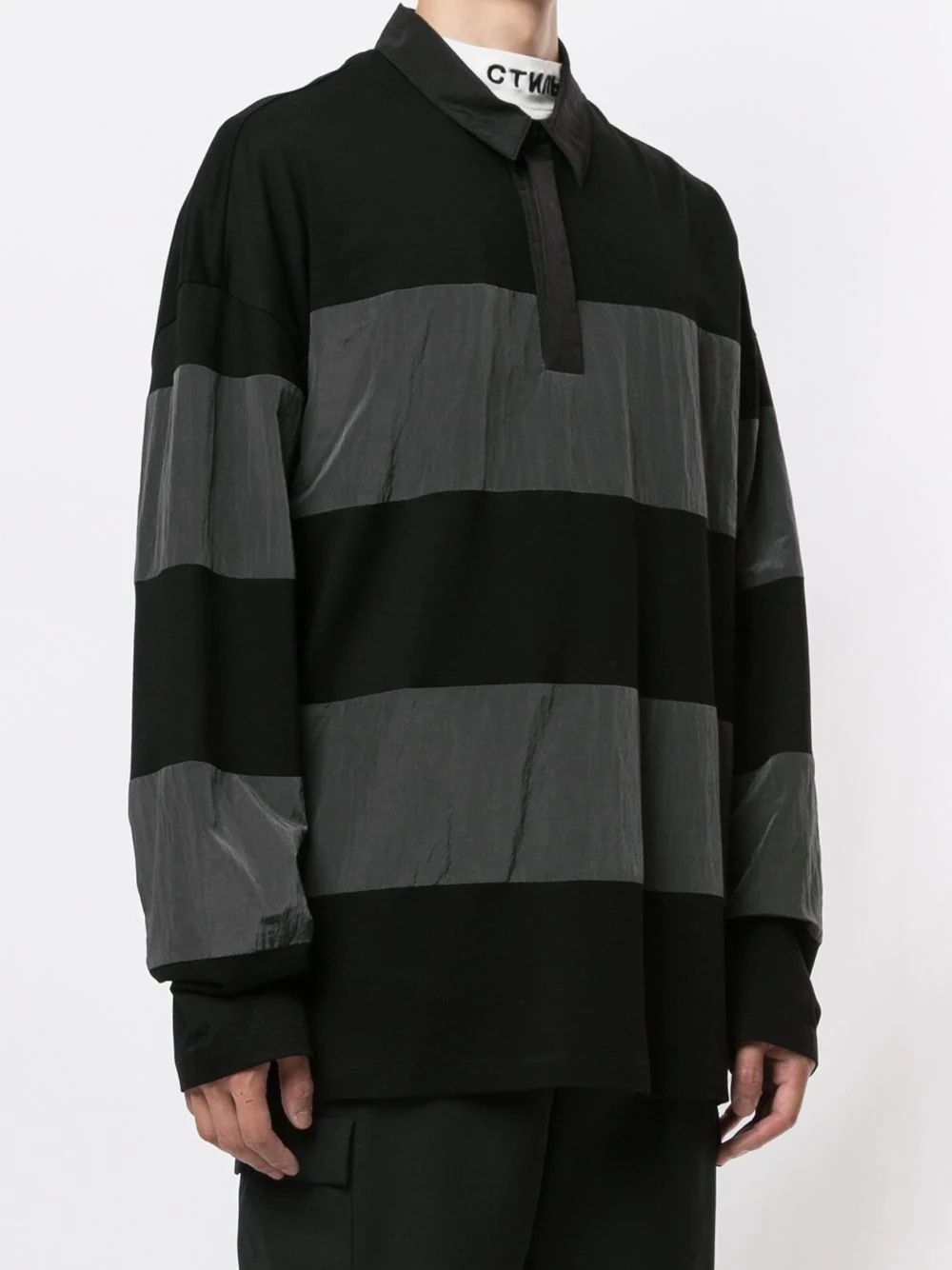 oversized striped polo shirt - 3