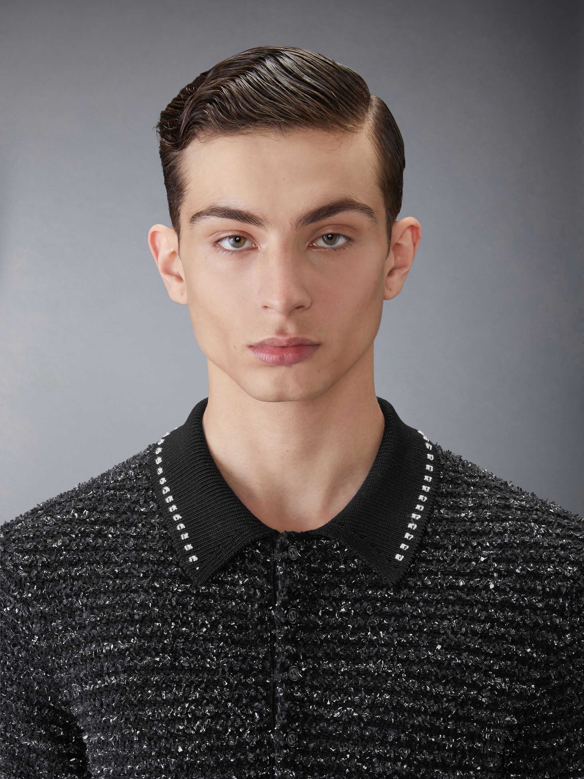 EYELASH TWEED JACQUARD POLO - 4