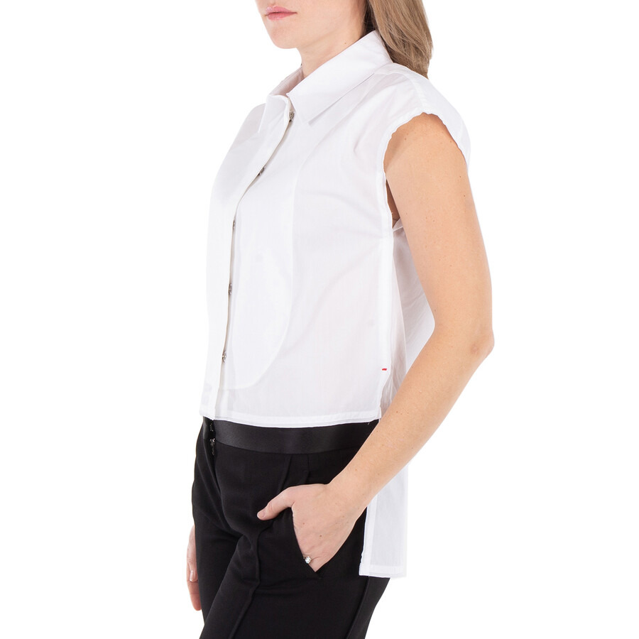 Victoria Beckham Panel-Detail Sleeveless Shirt - 2