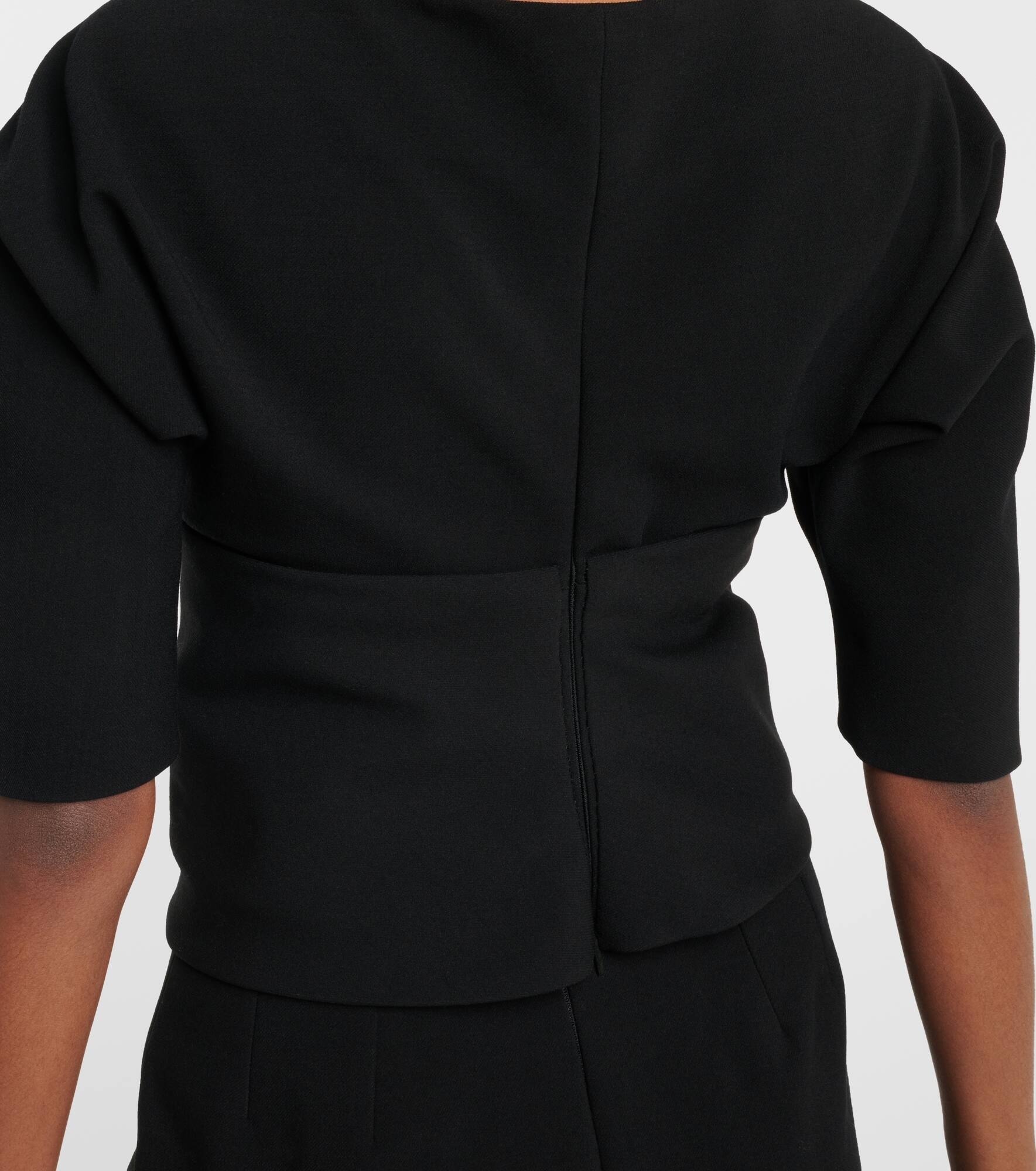 Wool-blend gabardine top - 5