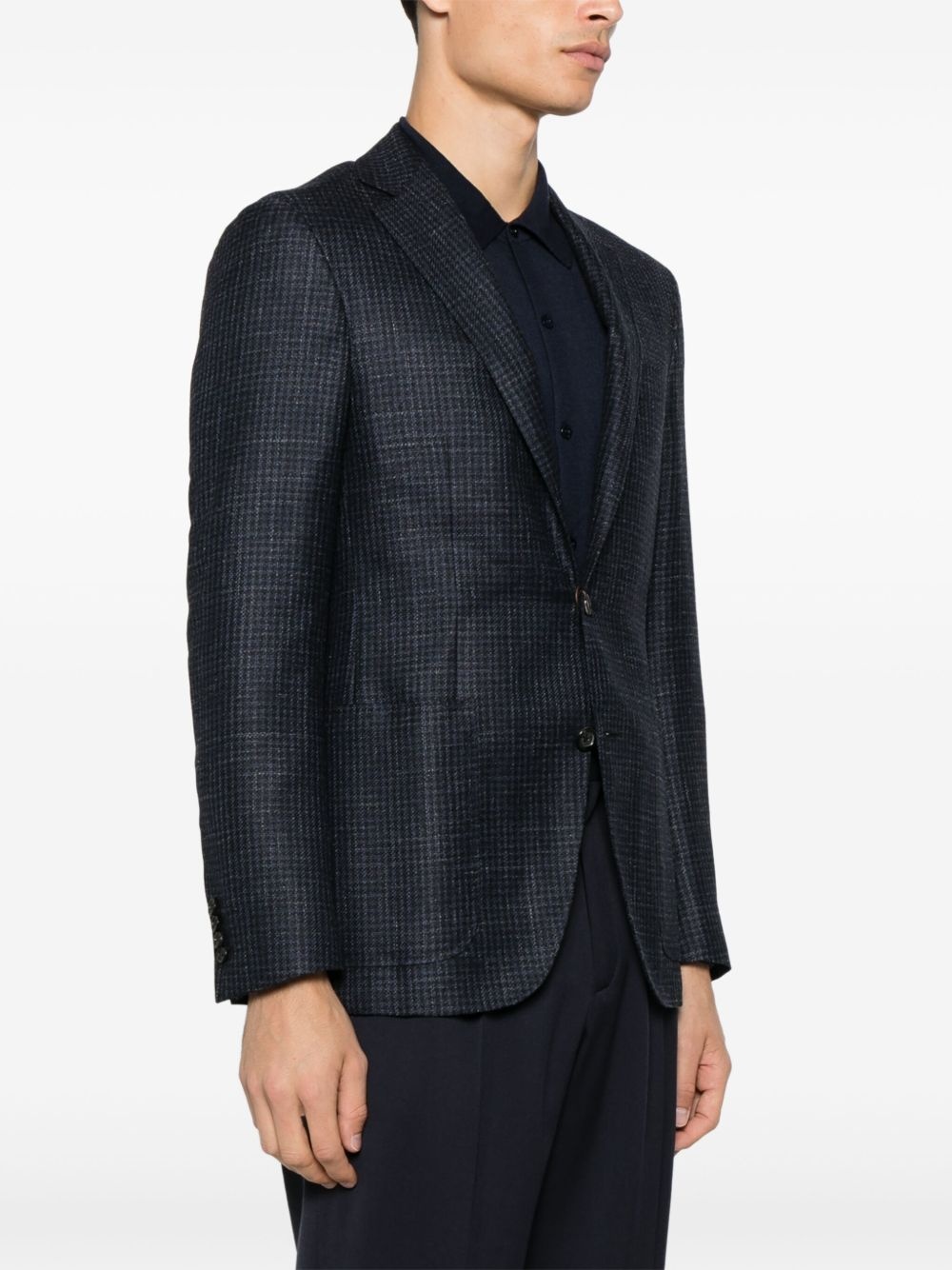 houndstooth-pattern blazer - 3