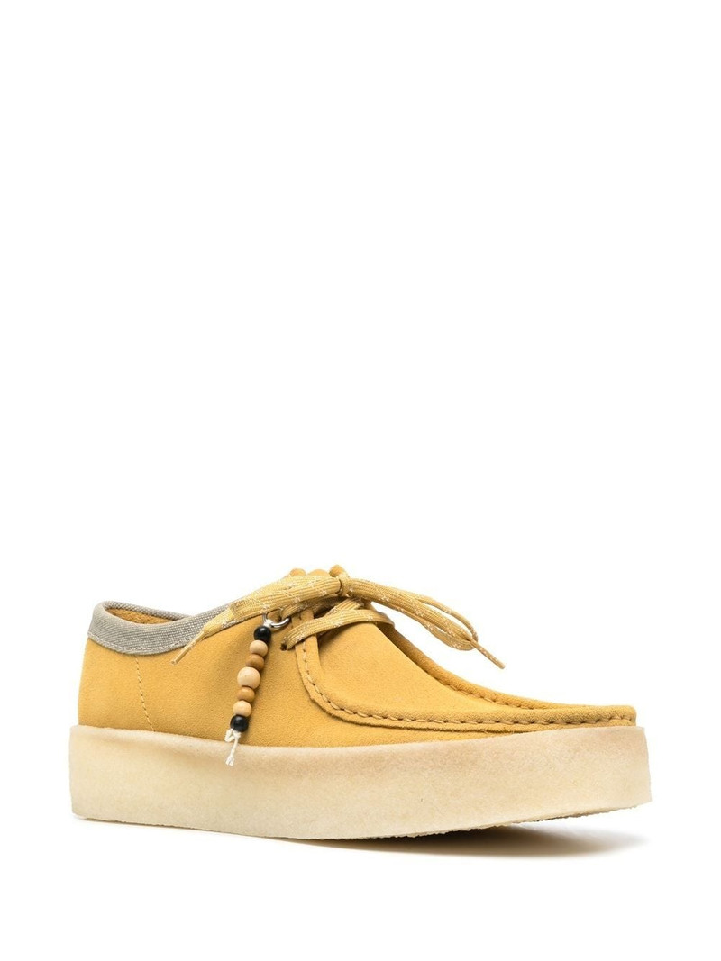 Clarks Originals wooden-beads suede boat shoes outlook