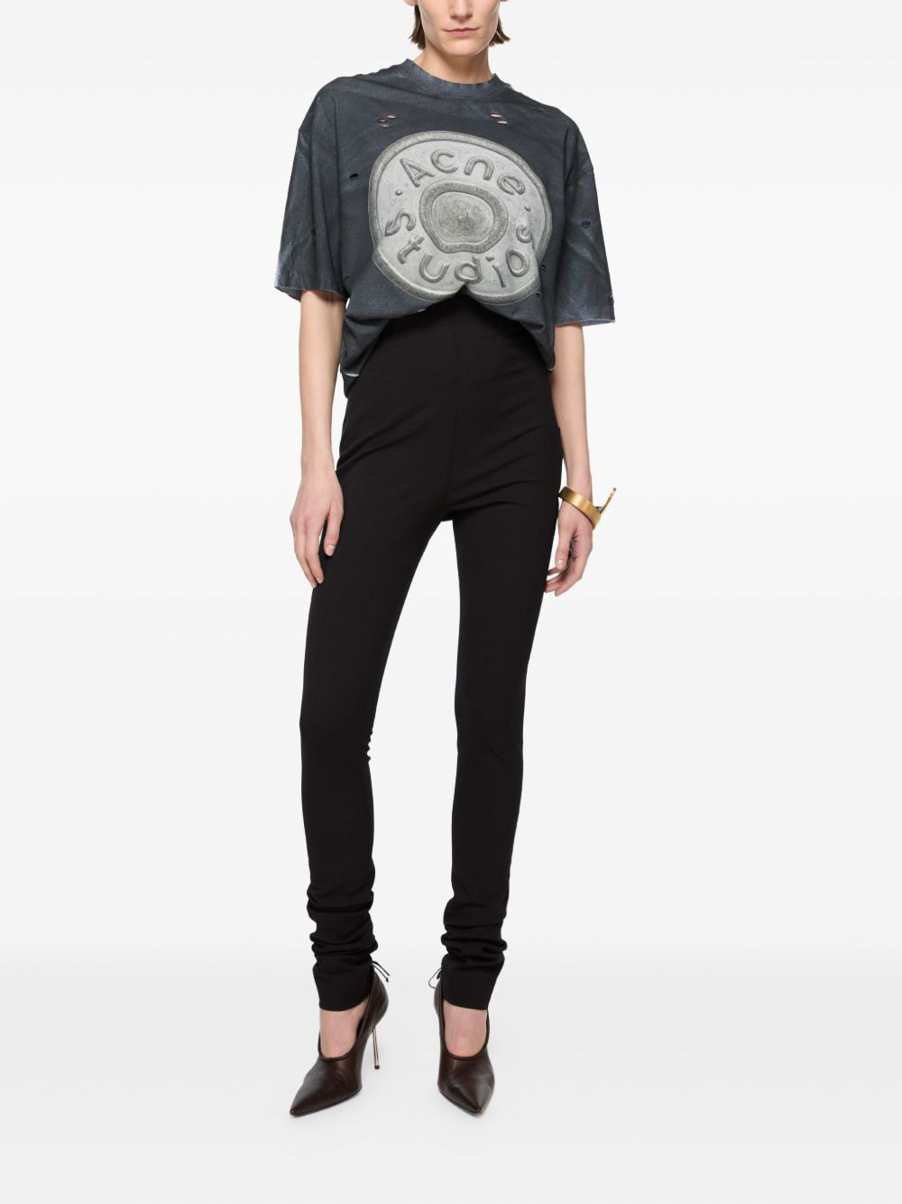 logo distressed t-shirt - 3