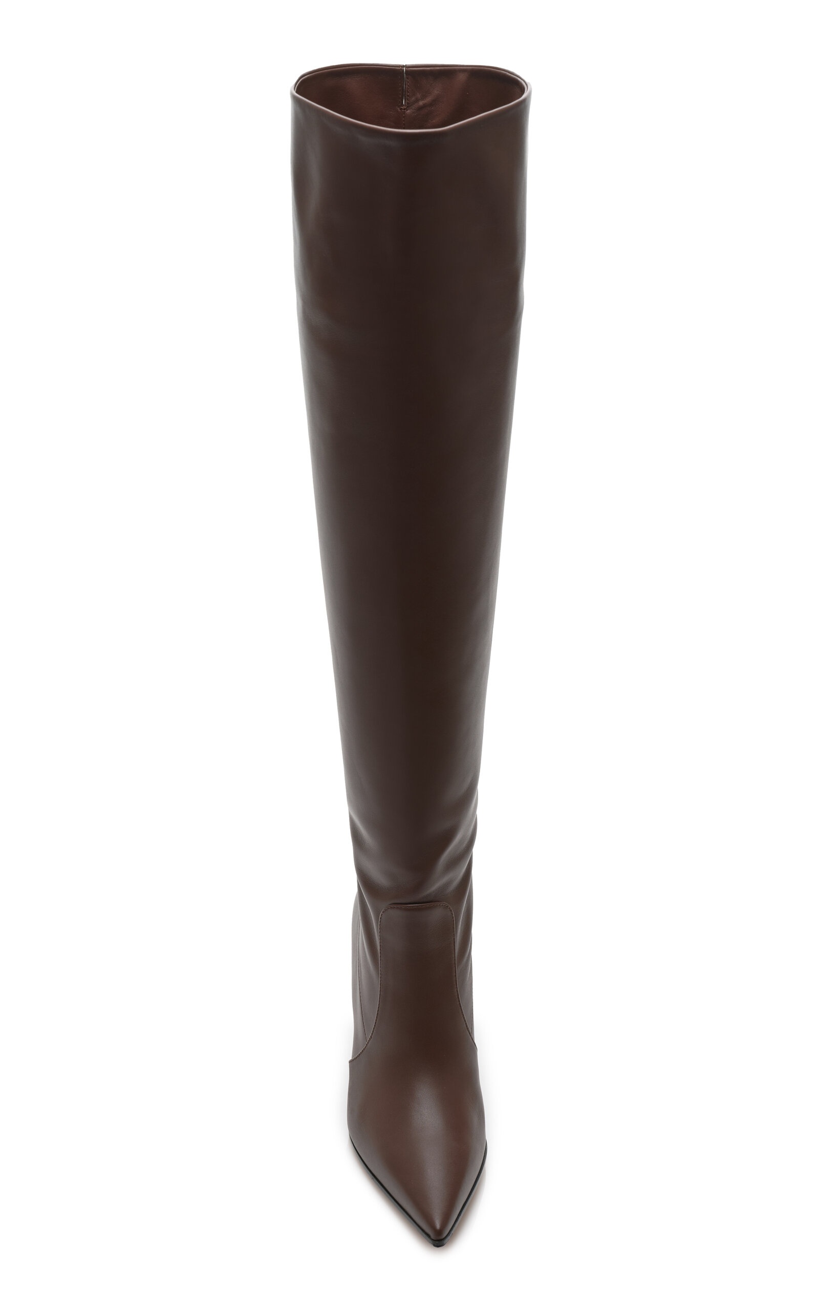 Leather Over-The-Knee Boots brown - 3