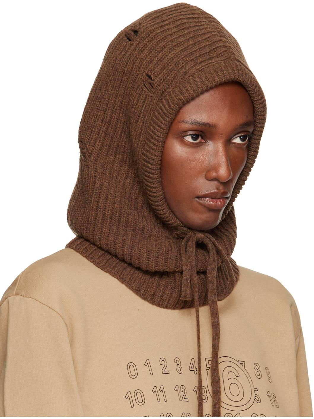 Brown Wool Hood - 2