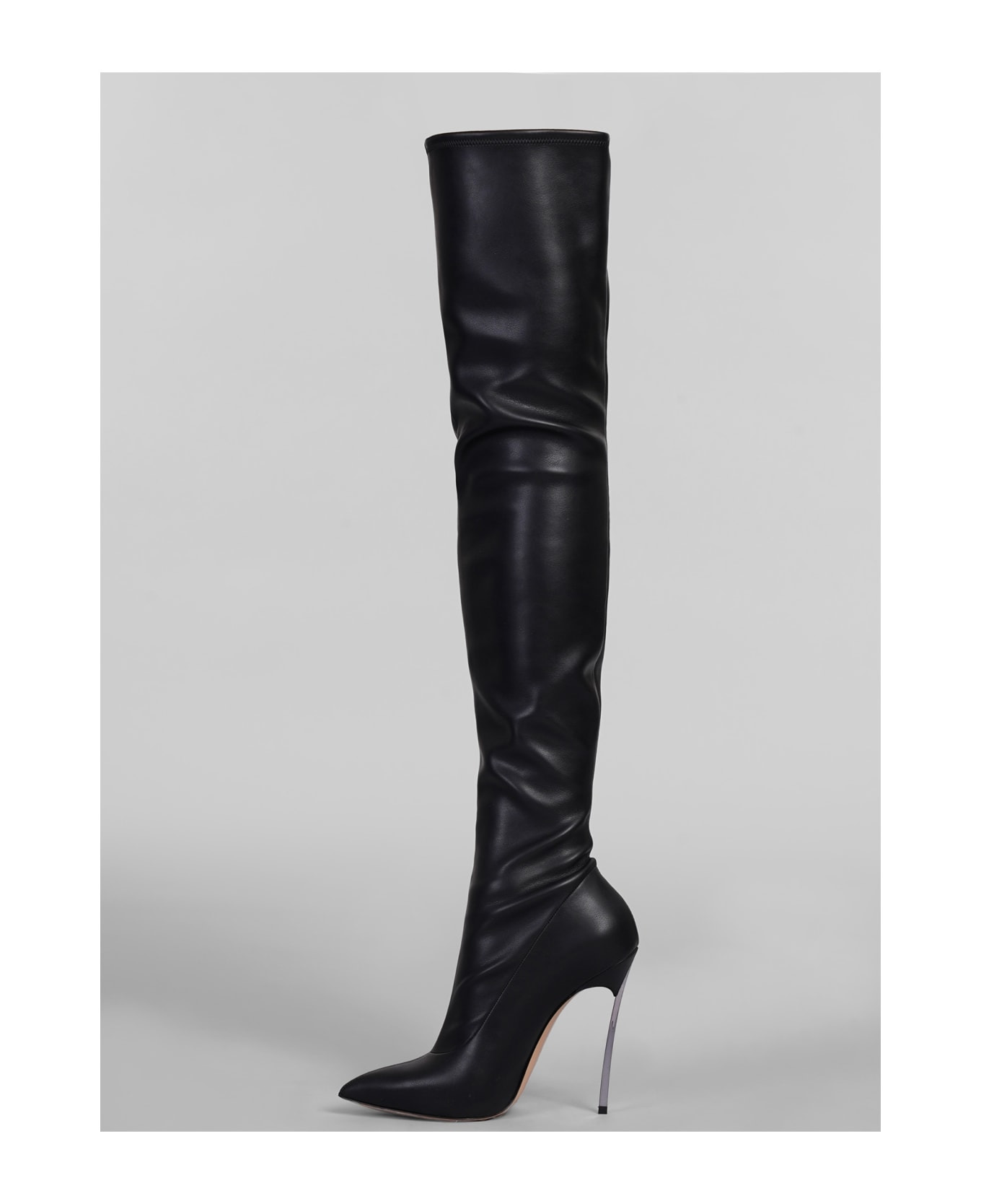 Blade High Heels Boots In Black Leather - 3