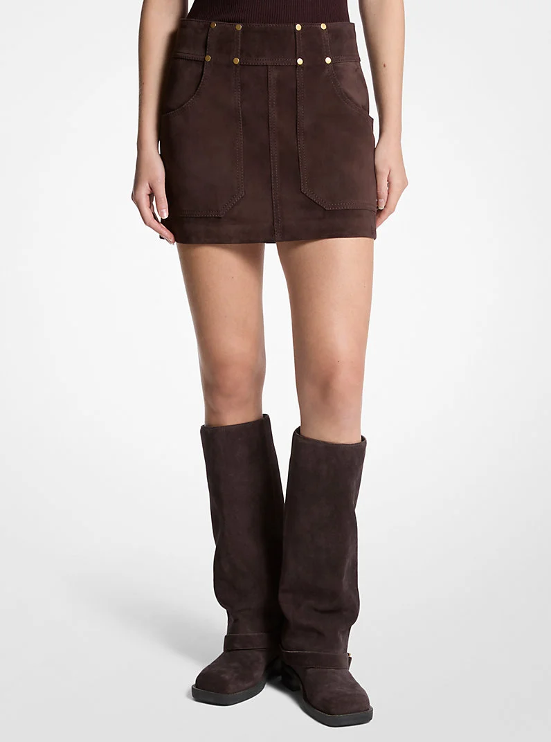 Suede Mini Skirt - 1