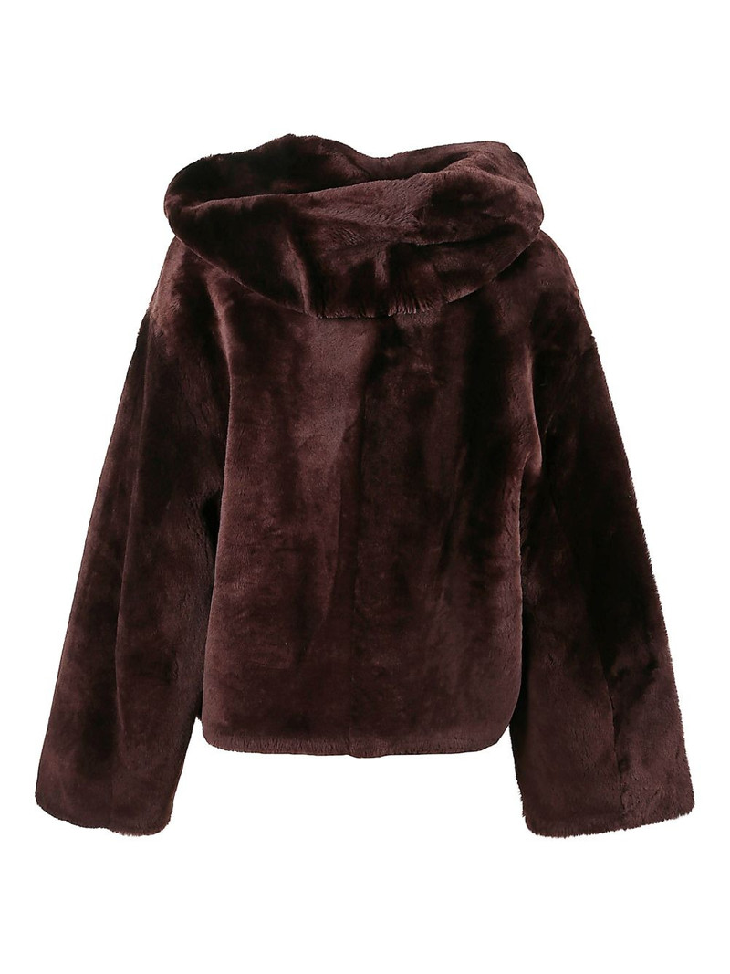 Yves Salomon hooded zip lambskin jacket outlook