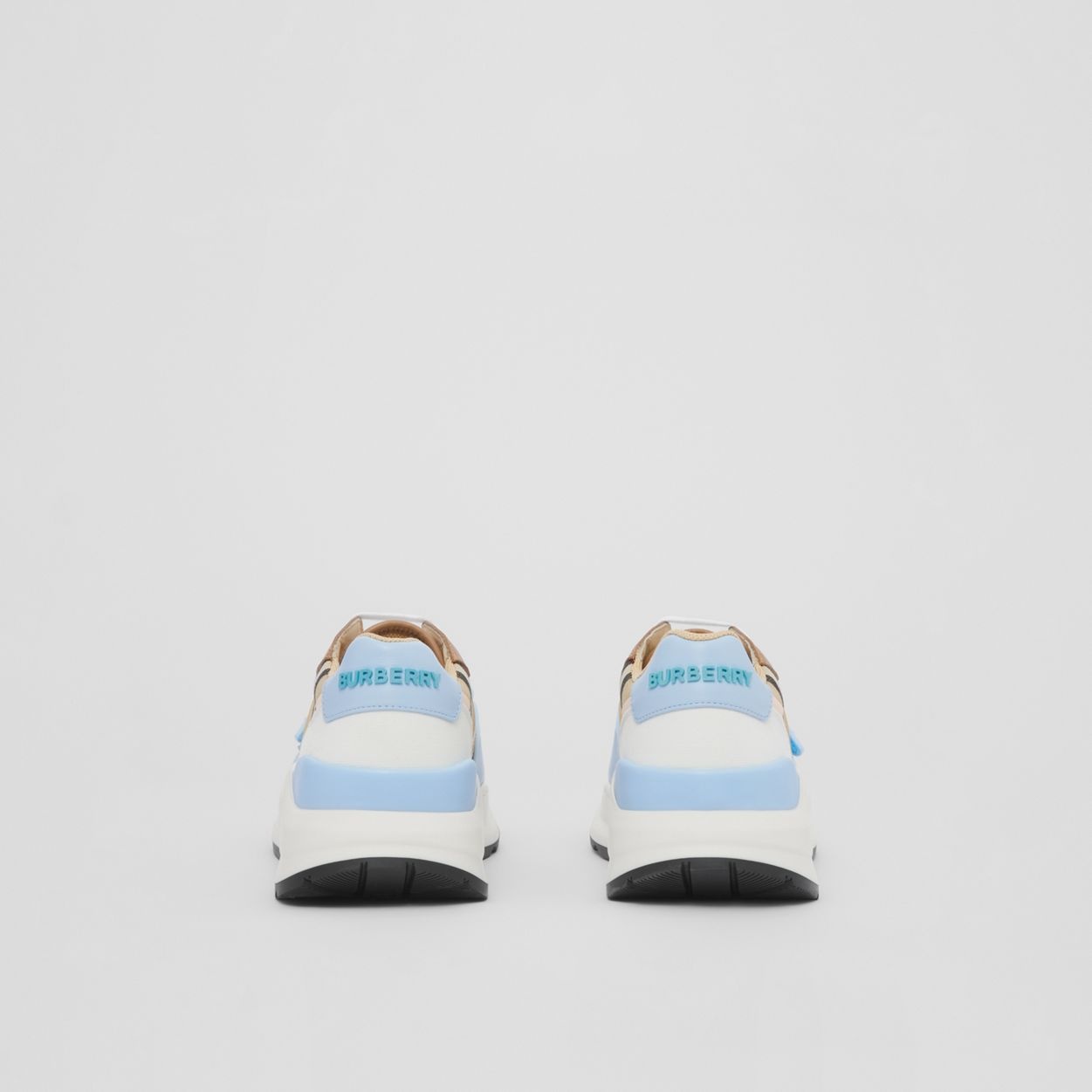 Check Cotton, Canvas and Leather Sneakers - 5
