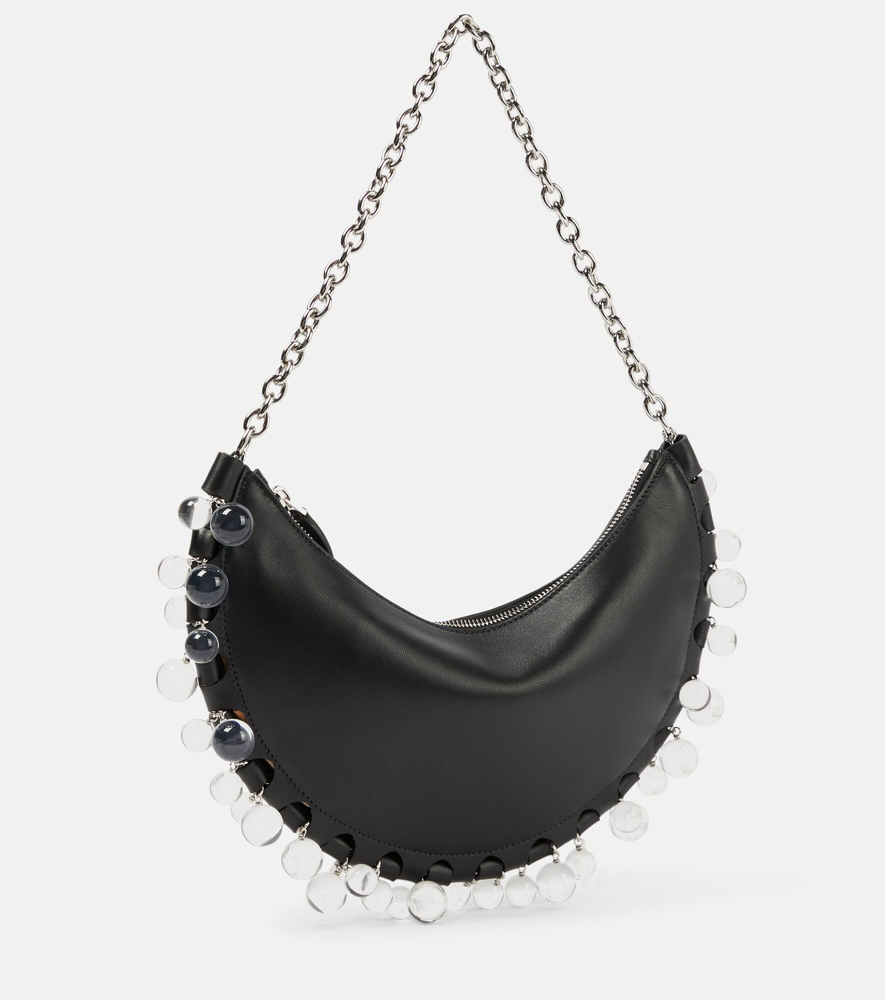Demi-Lune Small leather shoulder bag - 4