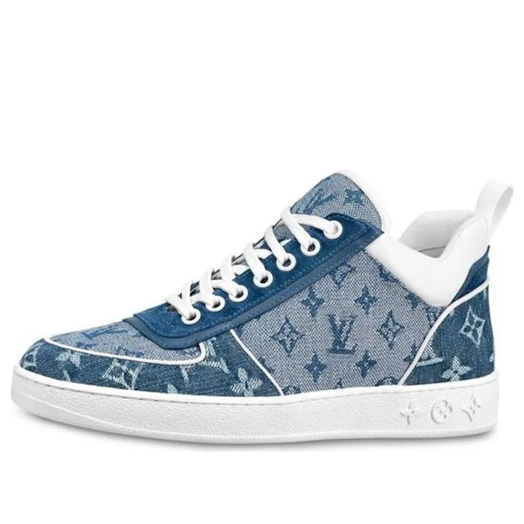 (WMNS) LOUIS VUITTON LV Boombox Monogram Sneakers Denim-Blue 1A8E3S - 1