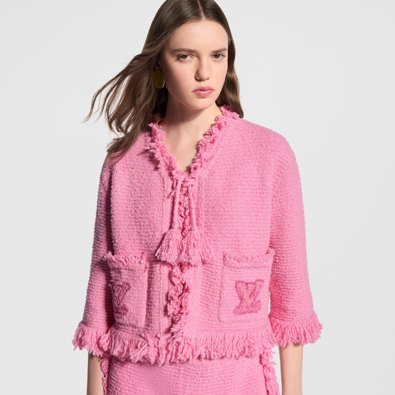 Fringe Hem Toweling Jacket 4
