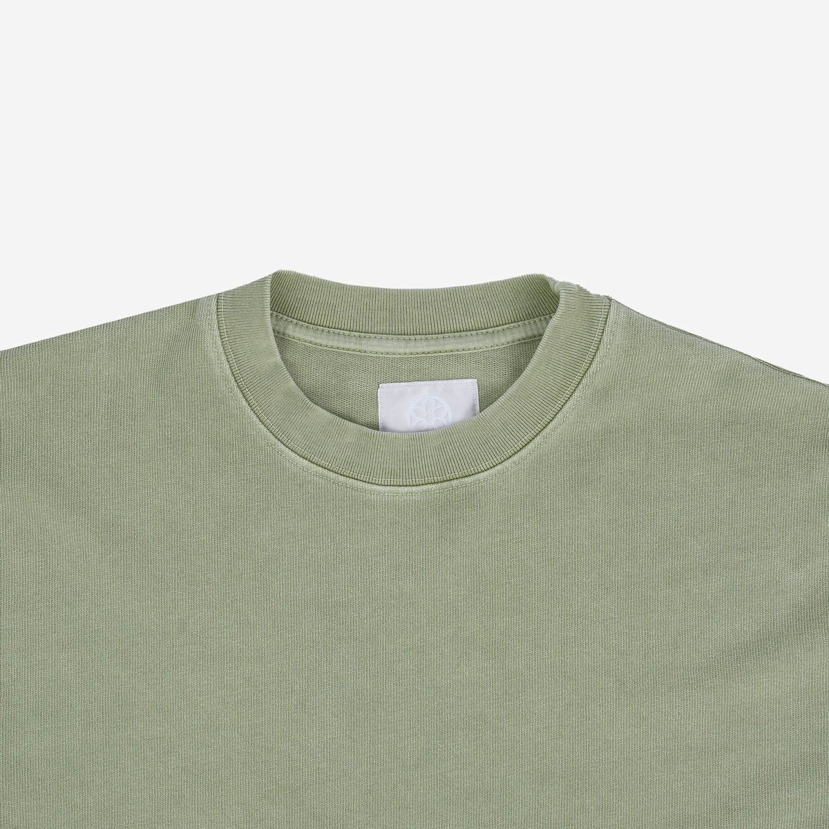 GA-LS-SGE GOOD ART HLYWD Heavyweight Long Sleeve Crew Neck T-Shirt - Sage Green - 9