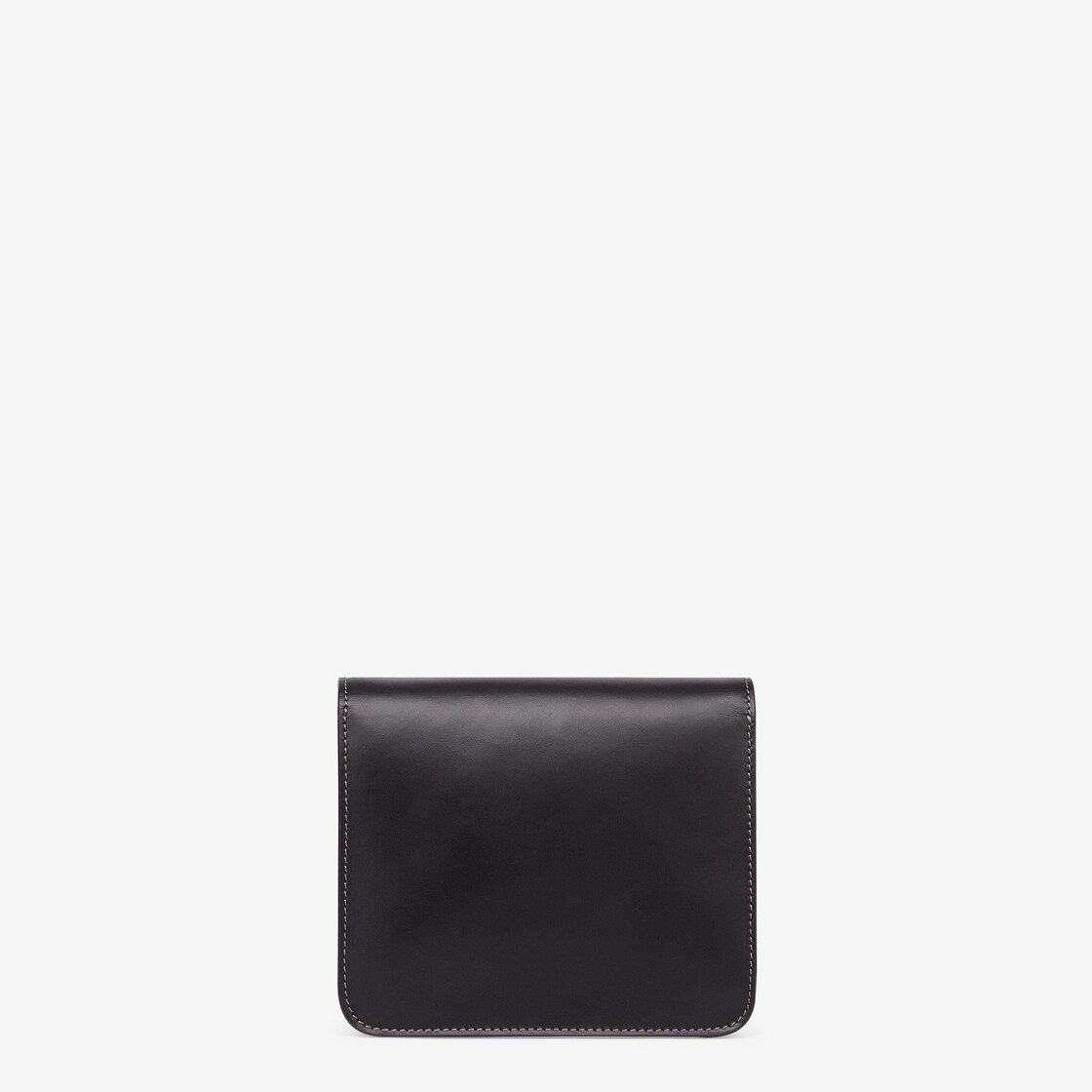 Fendi Fab bag made of black leather decorated with a geometric-shaped FF magnetic clasp. Featuring a - 3