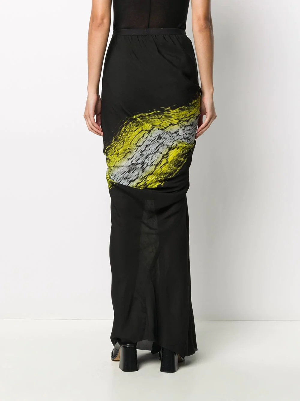 draped maxi skirt - 4