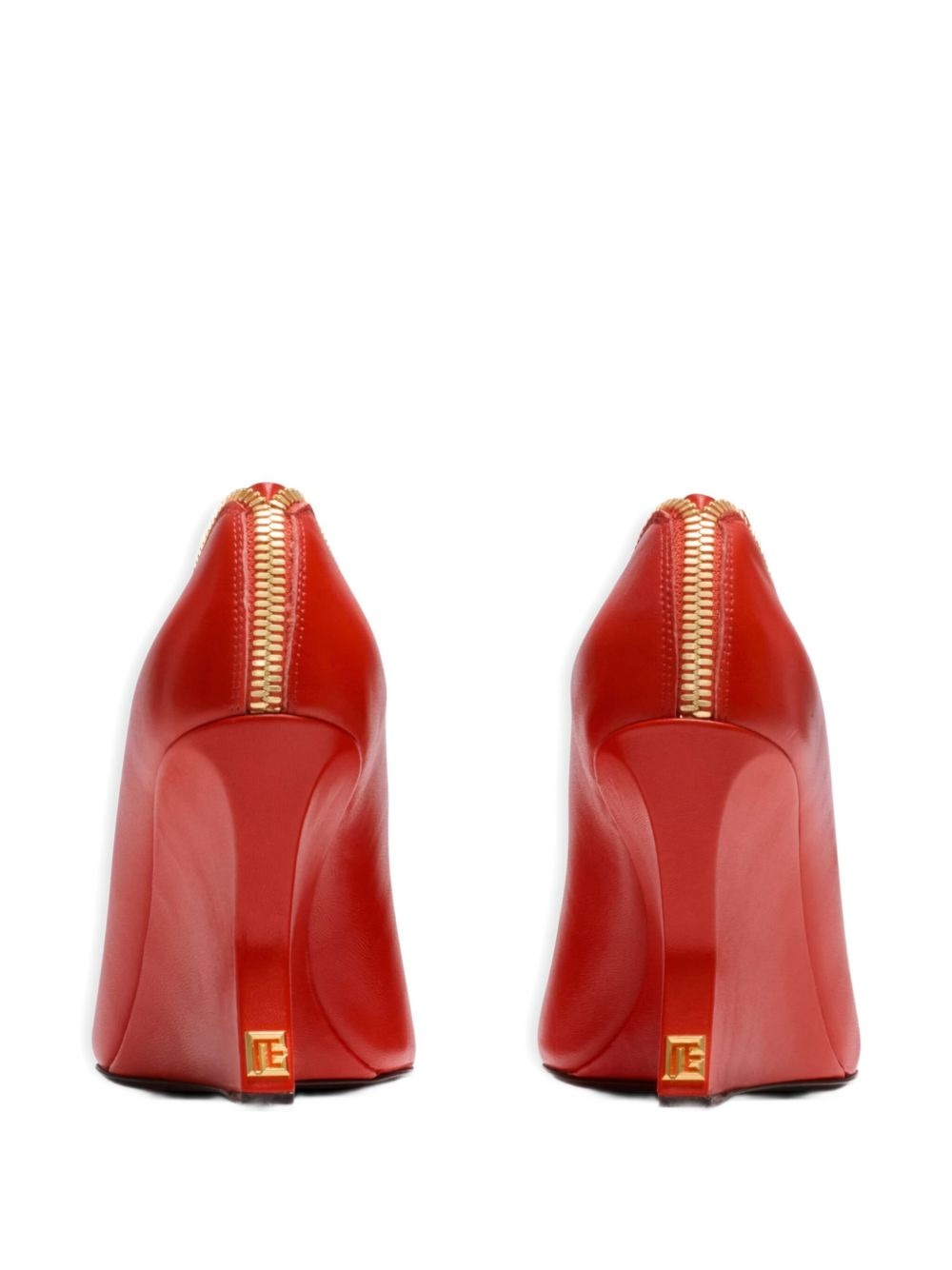 95mm zip-detail wedge heeled pumps - 3