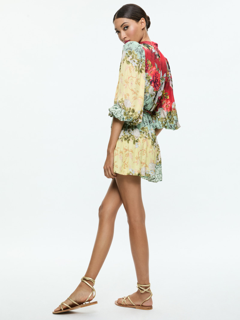 knee length dresses for ladies Antoinette Faille Button Down Mini Dress main image 0