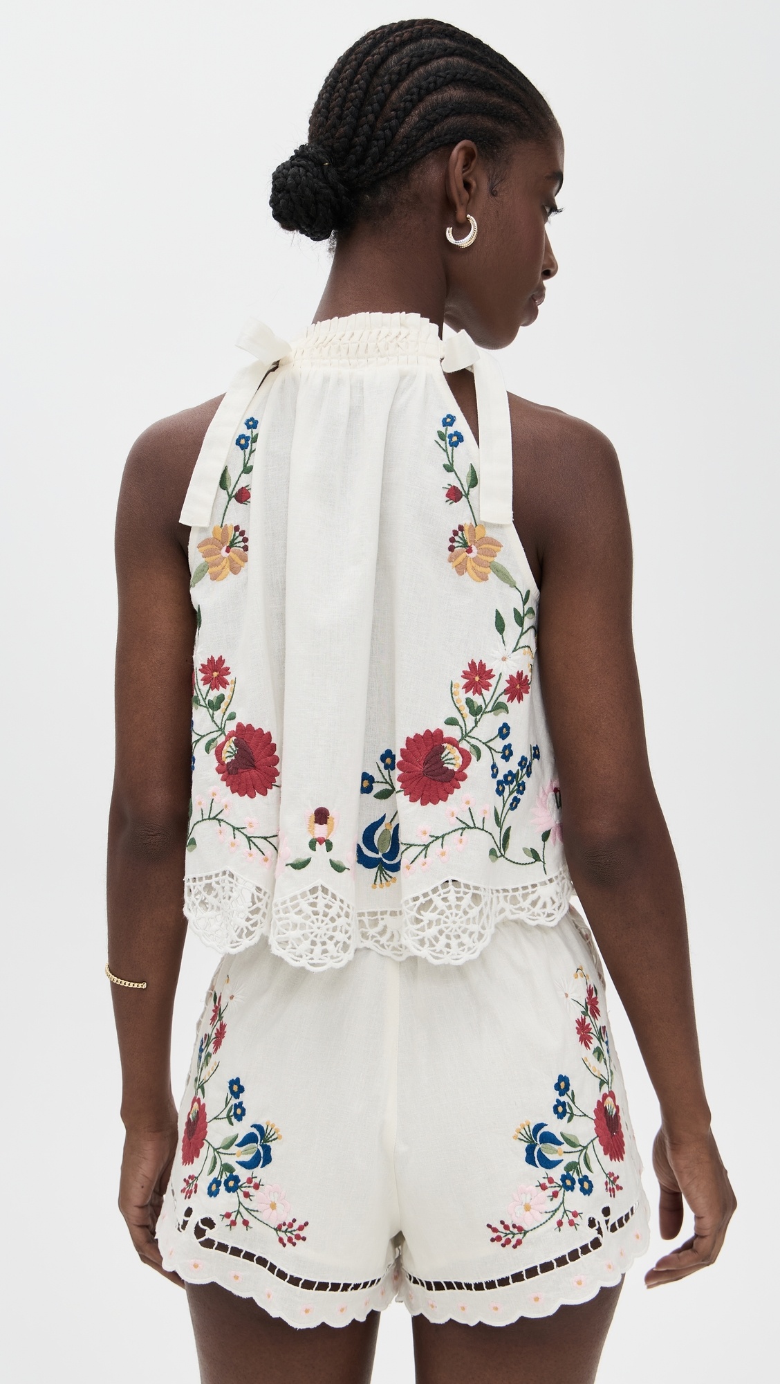 Celia Embroidery Halter Top - 2