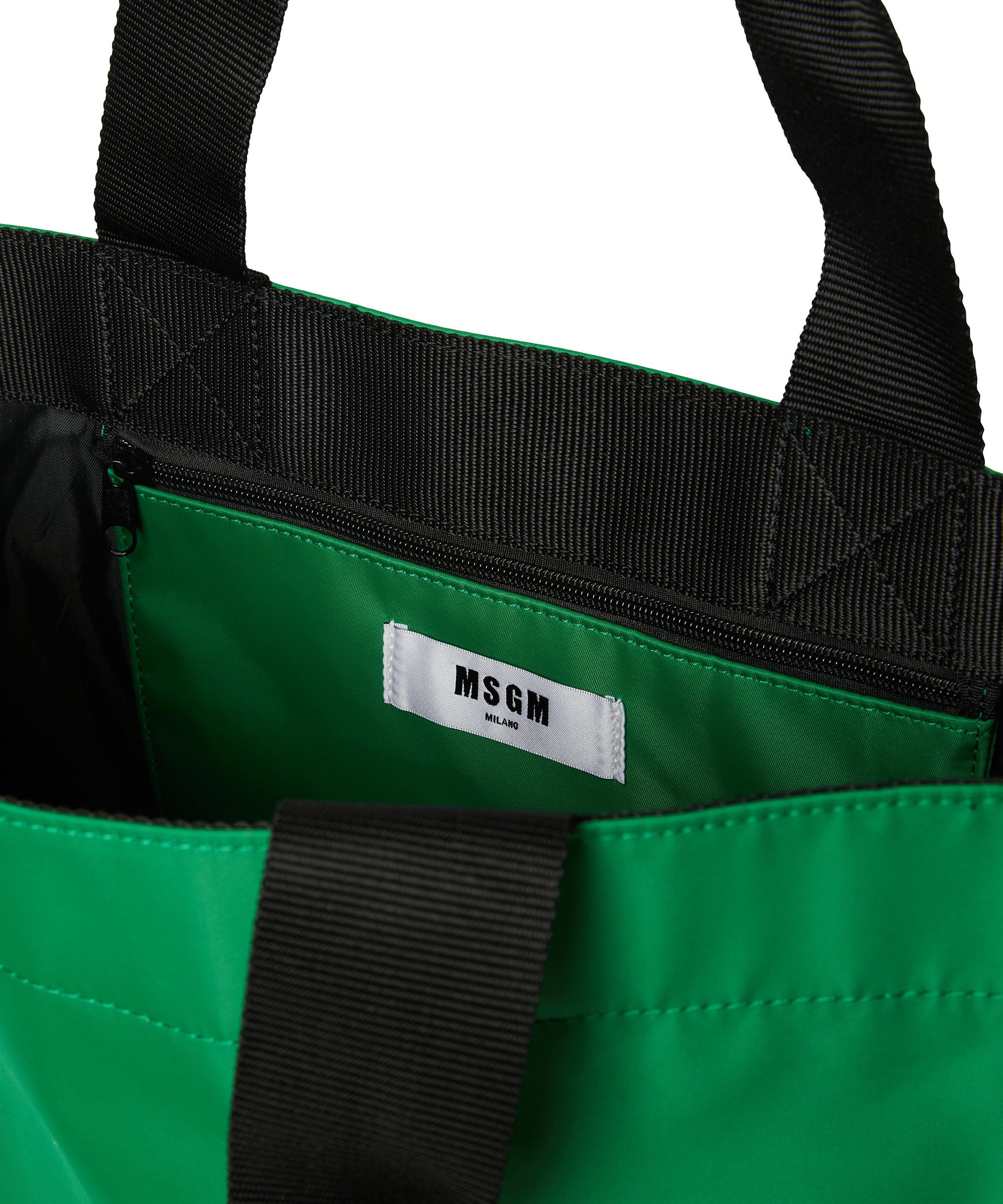 MSGM signature nylon tote bag with brush stroke logo - 4