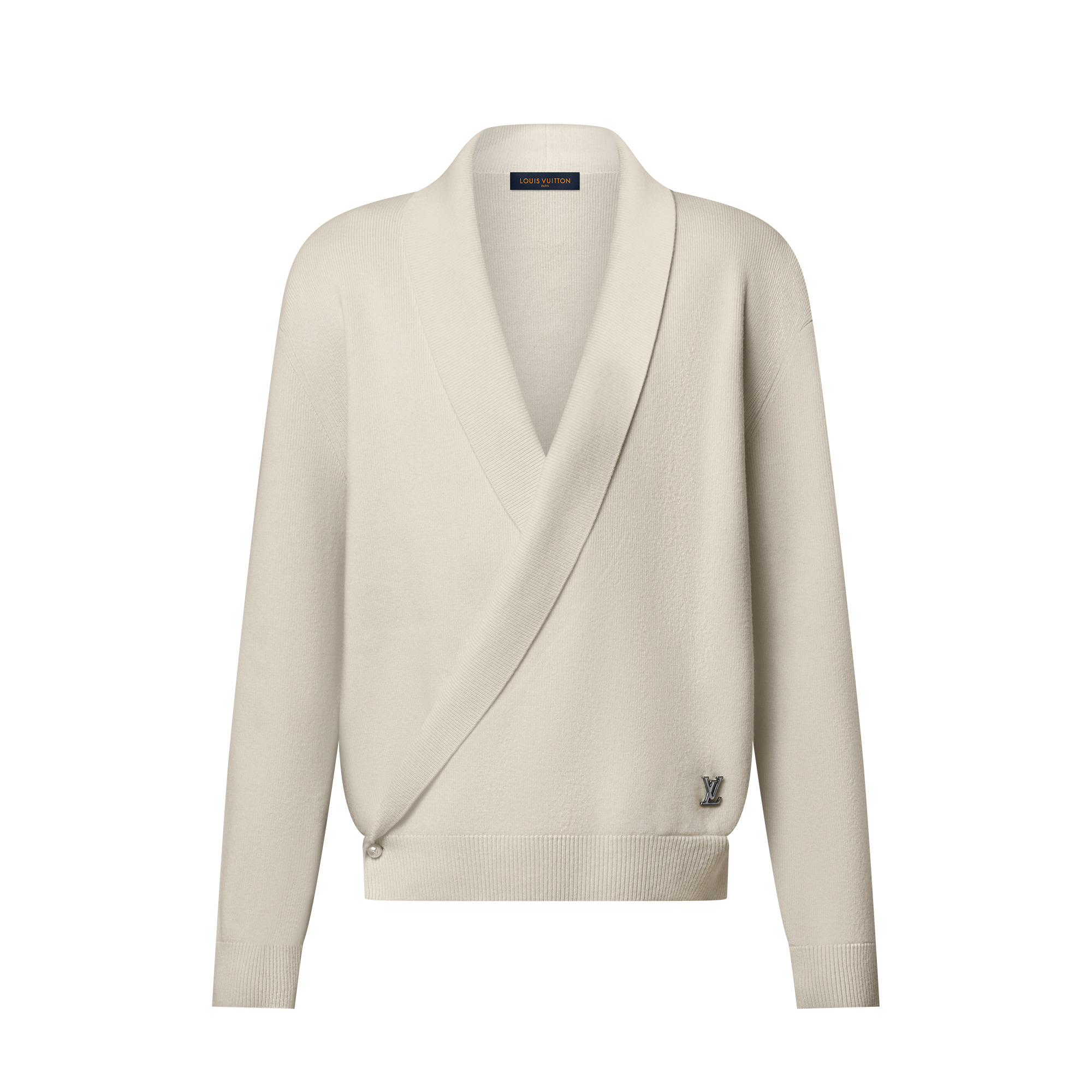 Shawl Collar Knit Jacket - 1