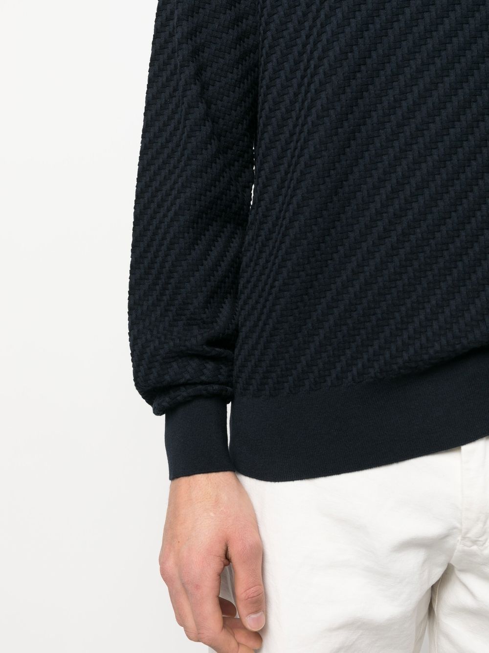 CREW-NECK COTTON-SILK JUMPER - 5