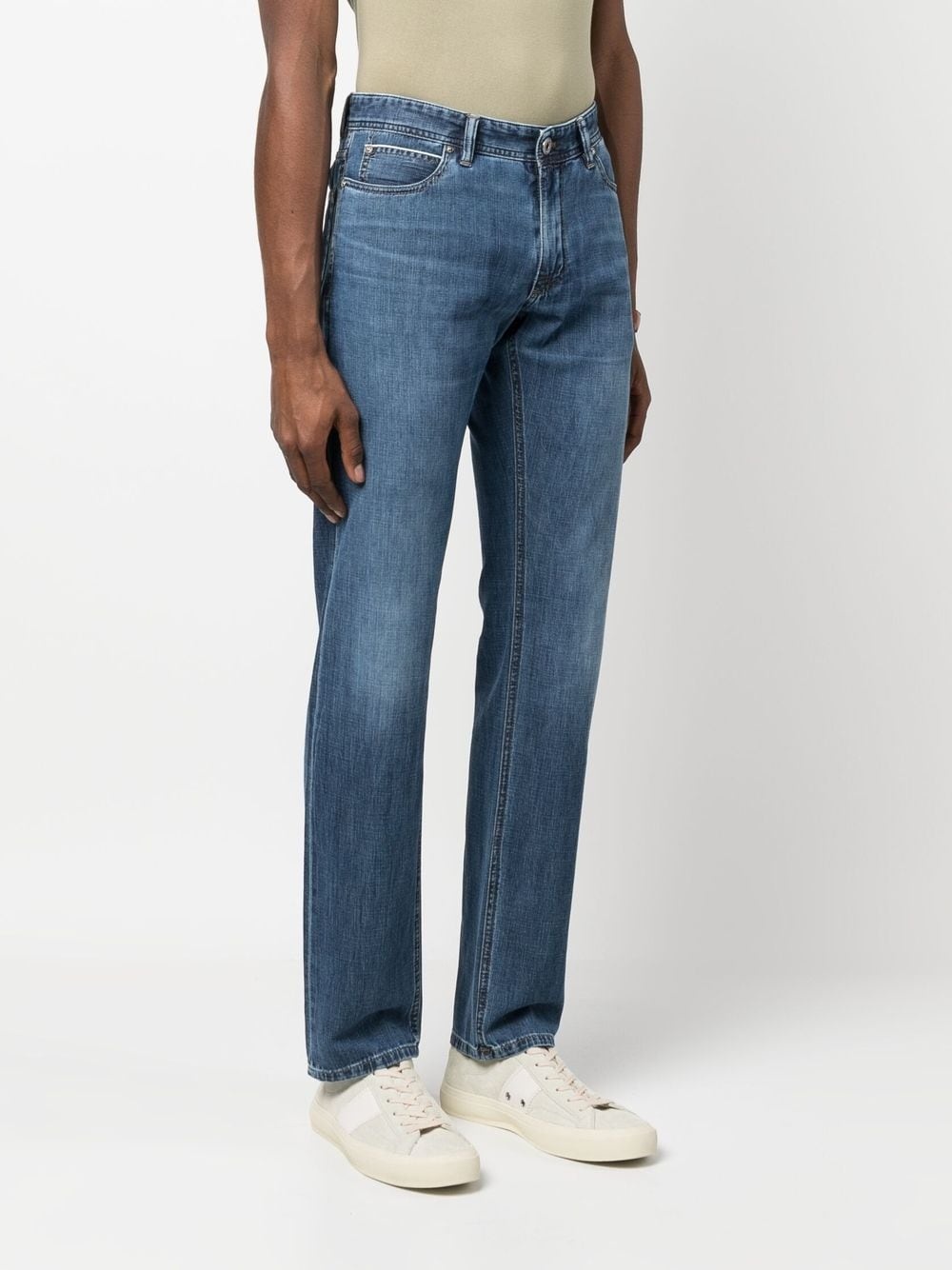 straight-leg cotton trousers - 3