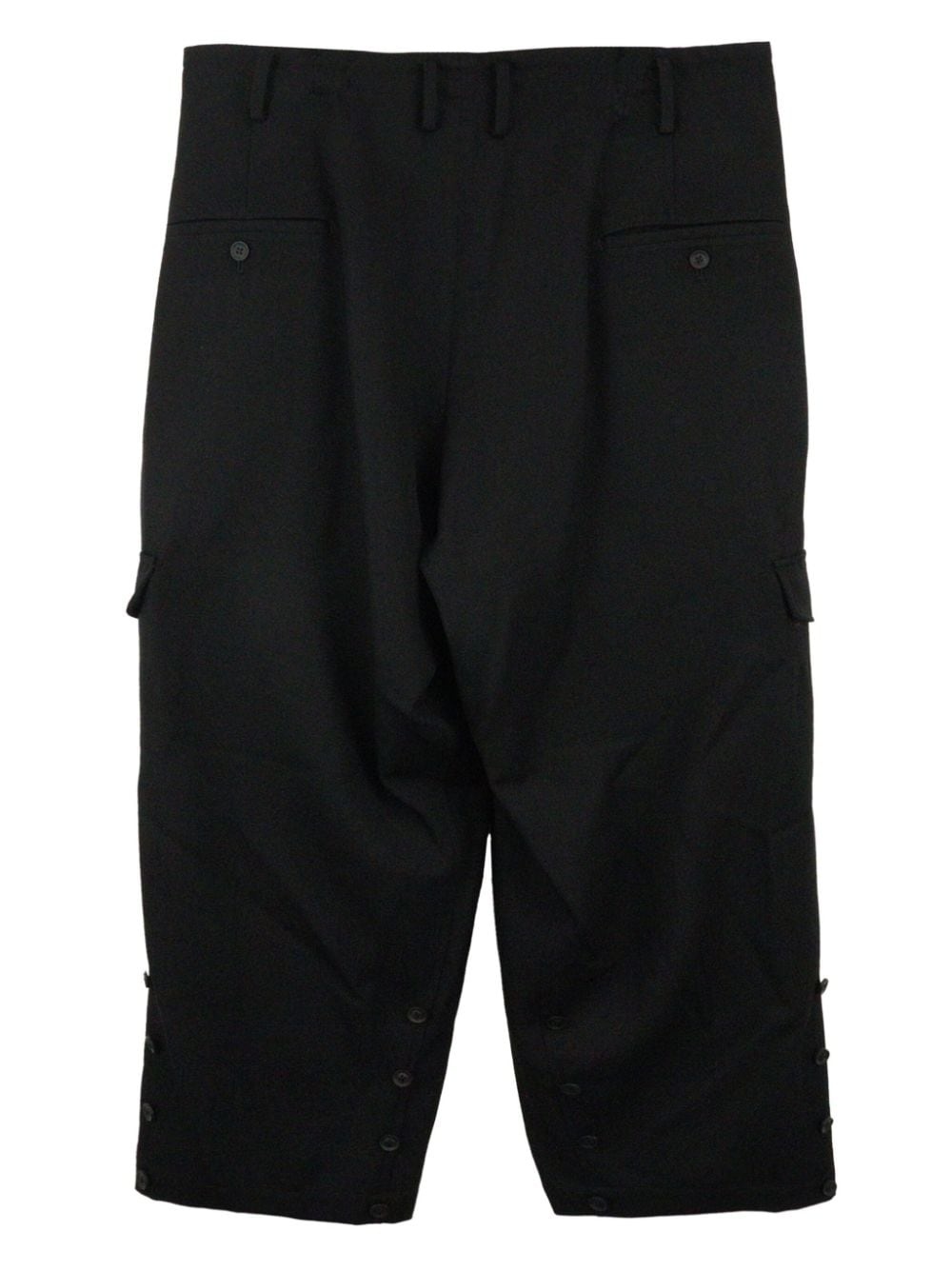 O-Hem drop-crotch wool trousers - 2