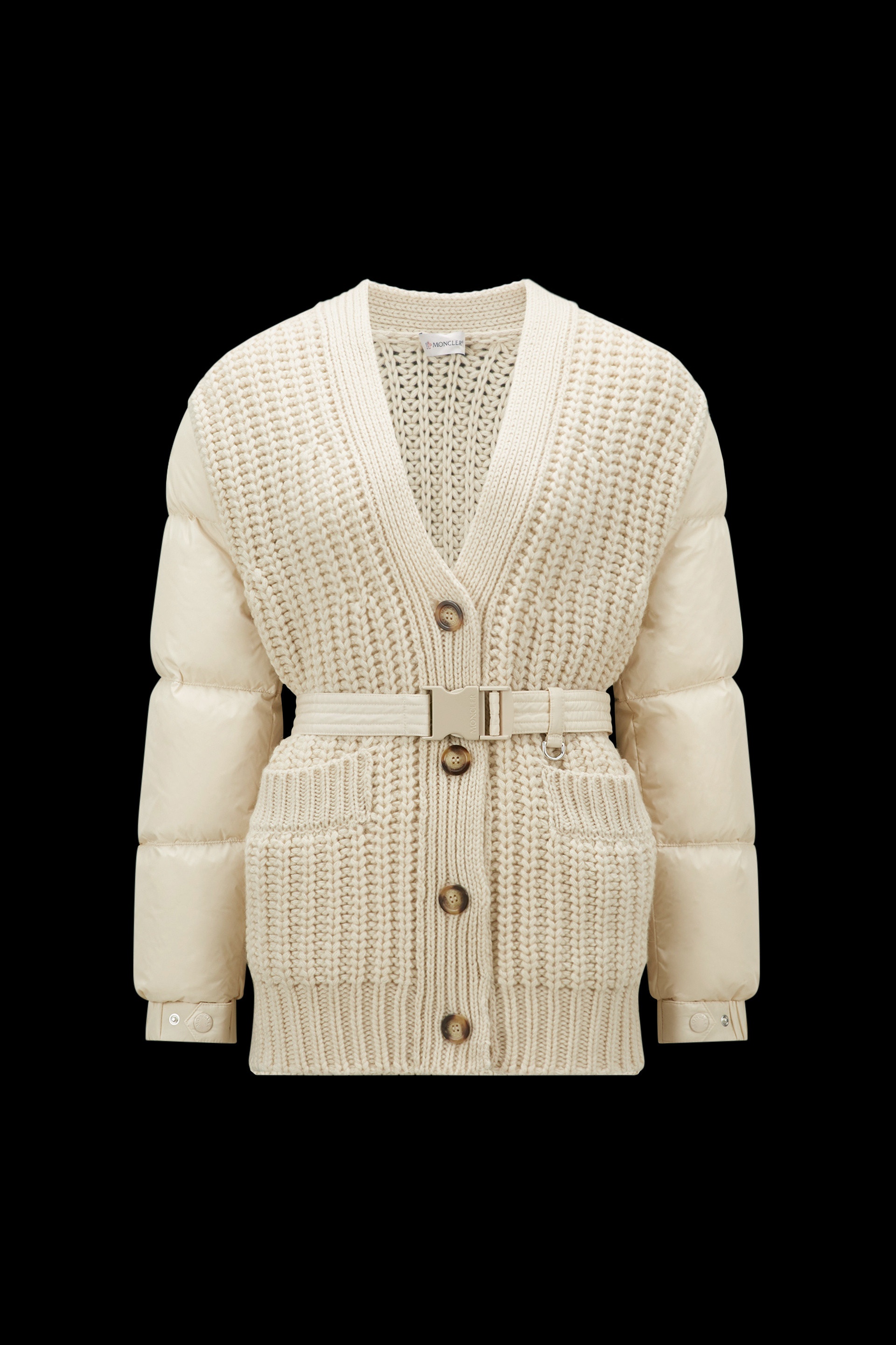 Padded Cashmere Cardigan - 1