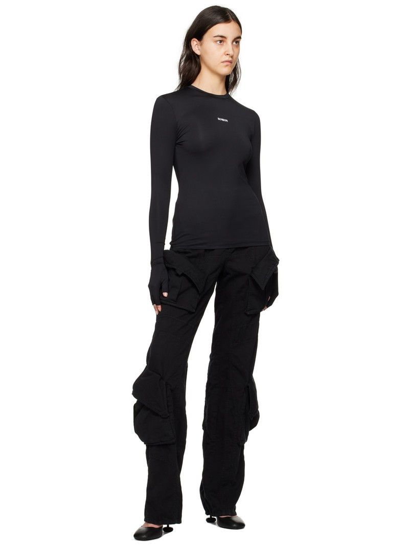 BONBOM Black Biker Long Sleeve T-Shirt outlook