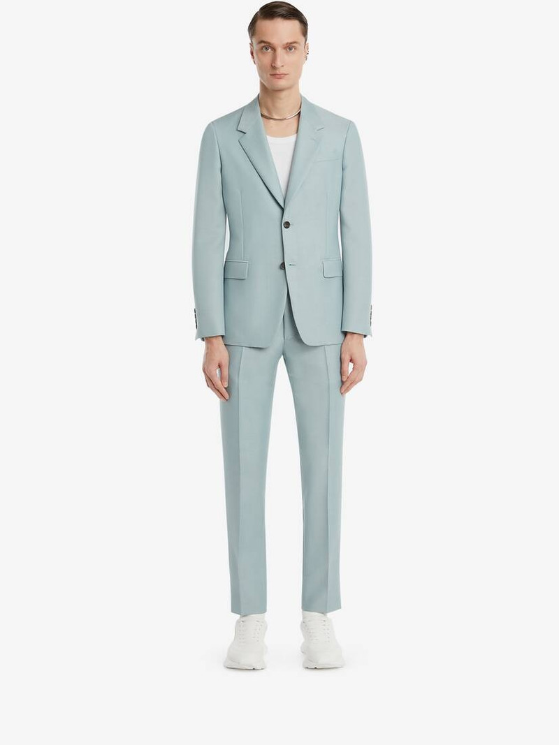 Alexander McQueen Two-button Wool Mohair Jacket in Paradise Blue outlook
