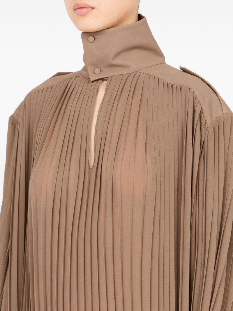 pleated high-neck dress 6